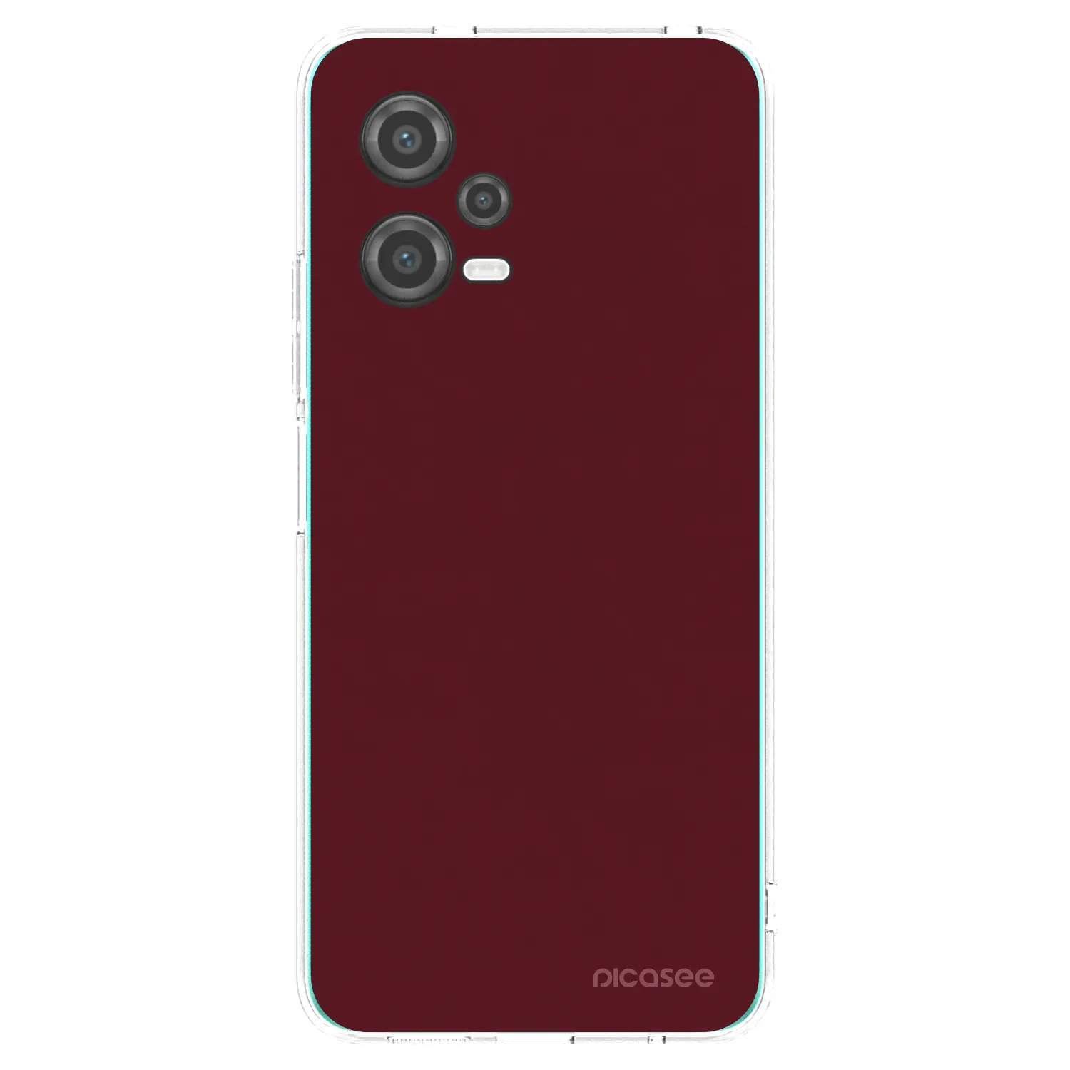 Picasee silikónový prehľadný obal pre Xiaomi Poco X5 - Burgundy red