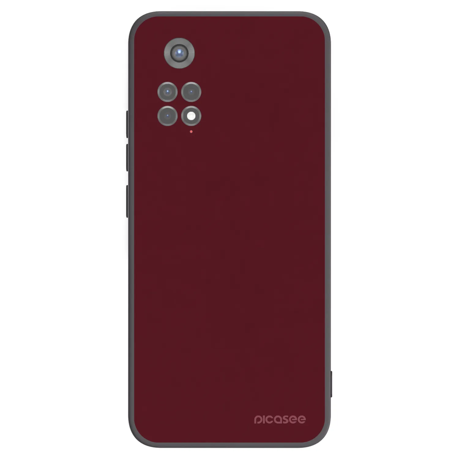 Picasee silikónový čierny obal pre Xiaomi Redmi Note 11S 5G - Burgundy red