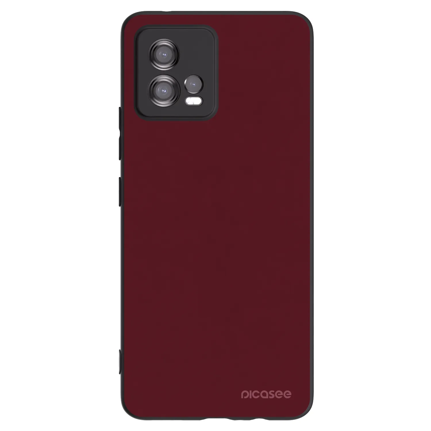 Picasee silikónový čierny obal pre Motorola Moto G72 - Burgundy red