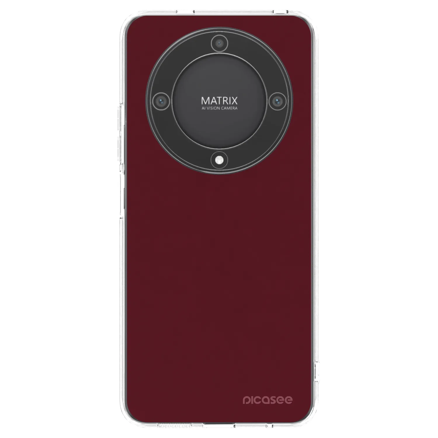 Picasee silikónový prehľadný obal pre Honor Magic5 Lite 5G - Burgundy red