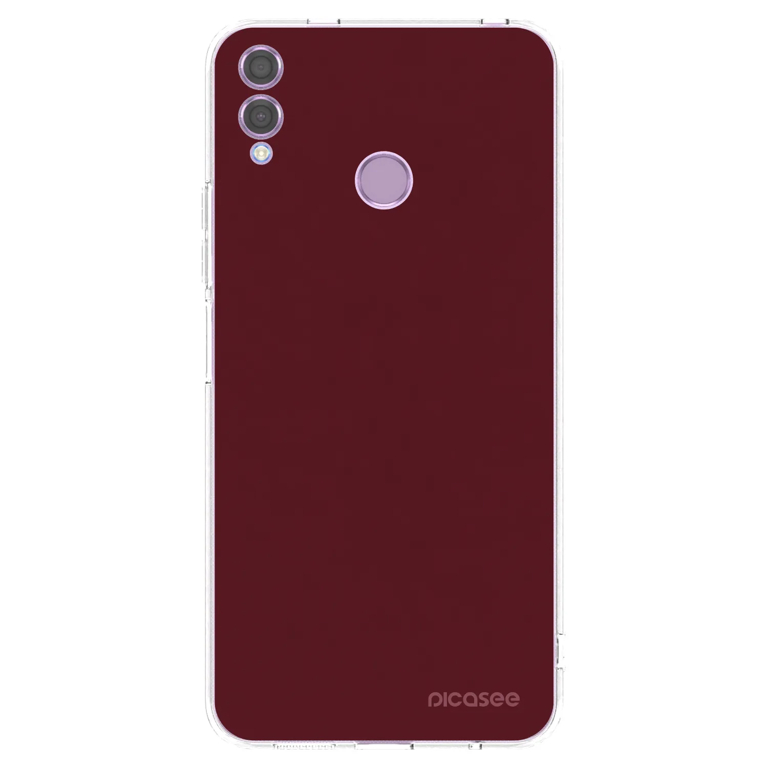Picasee silikónový prehľadný obal pre Honor 8X - Burgundy red