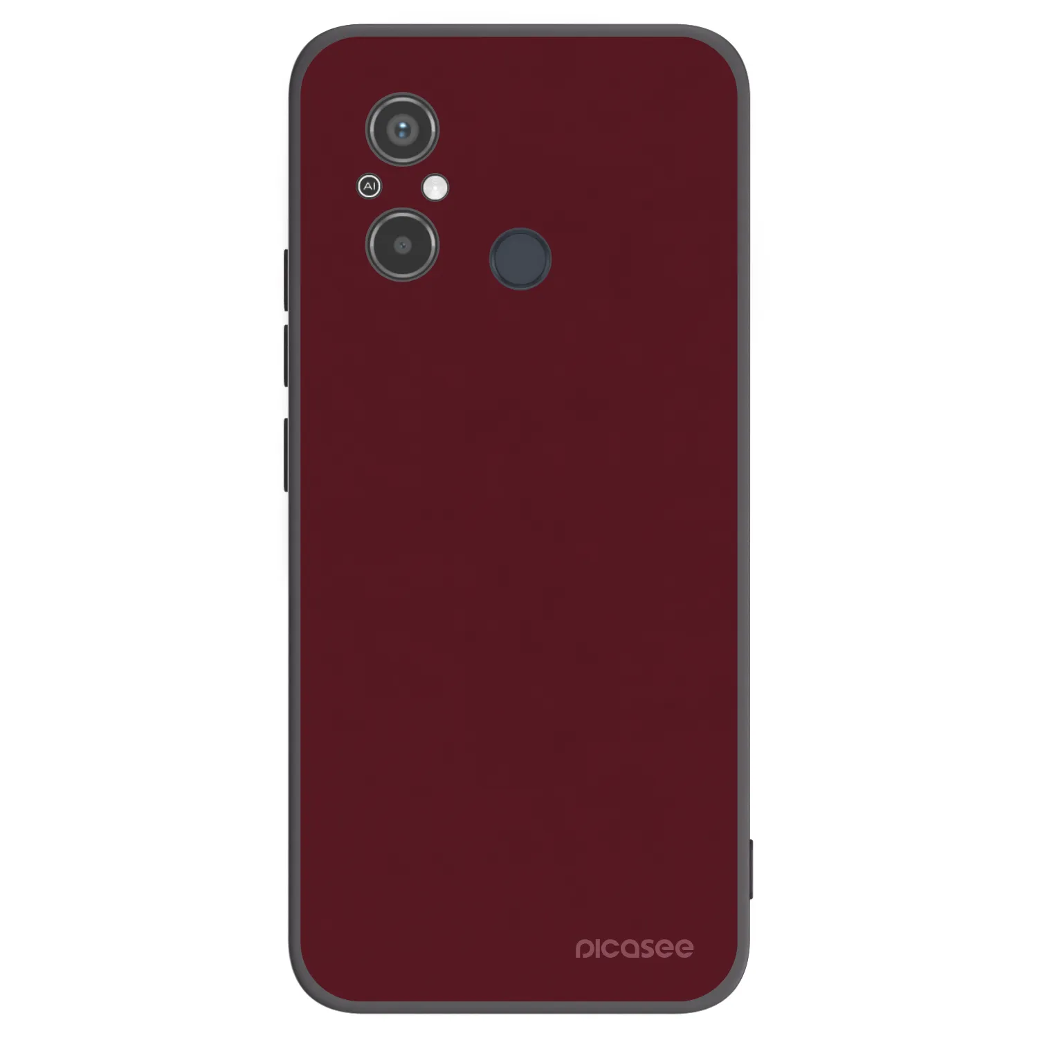 Picasee silikónový čierny obal pre Xiaomi Redmi 12C - Burgundy red