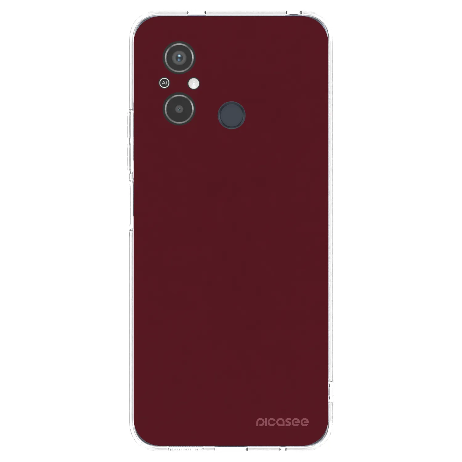 Picasee silikónový prehľadný obal pre Xiaomi Redmi 12C - Burgundy red