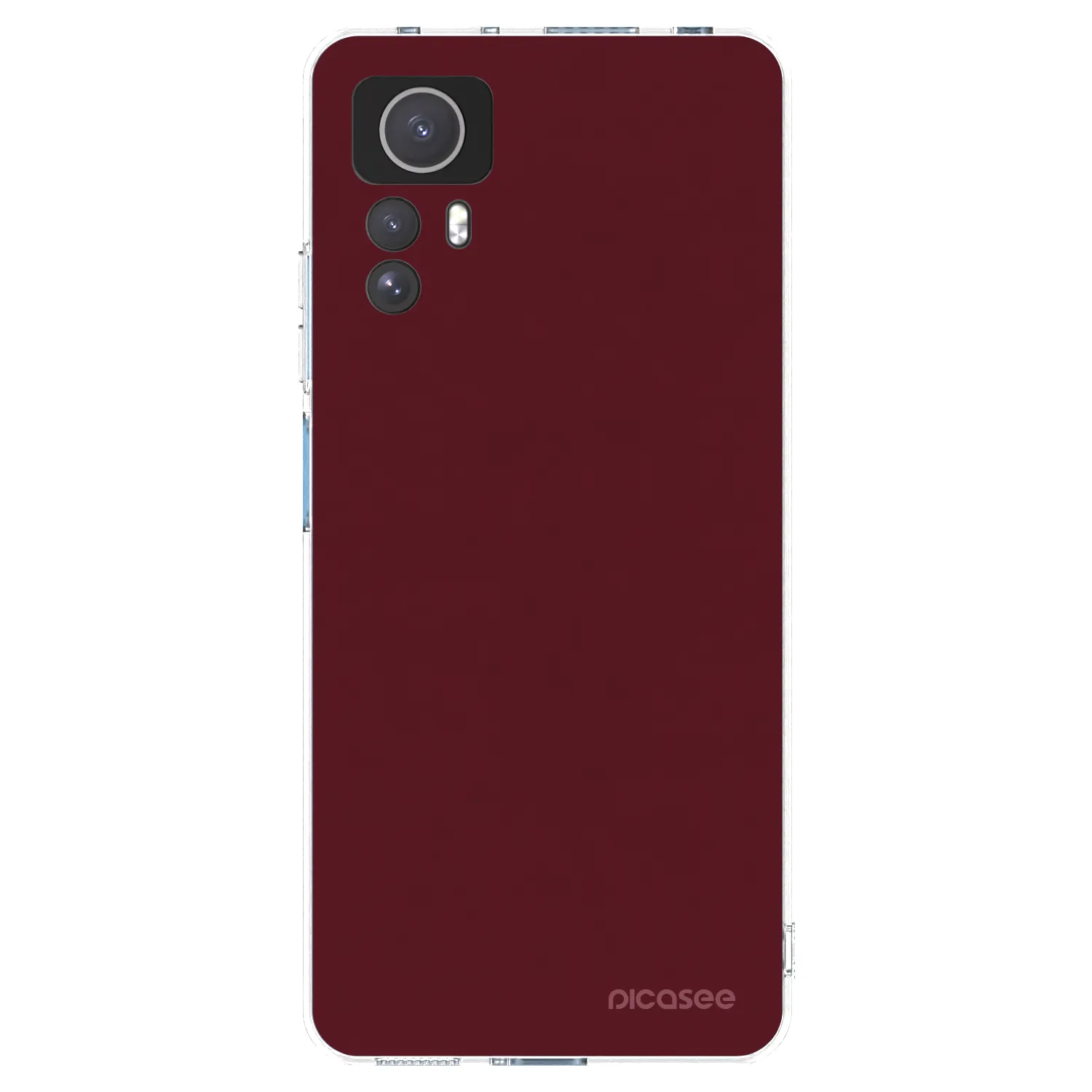 Picasee silikónový prehľadný obal pre Xiaomi Redmi Note 12S - Burgundy red