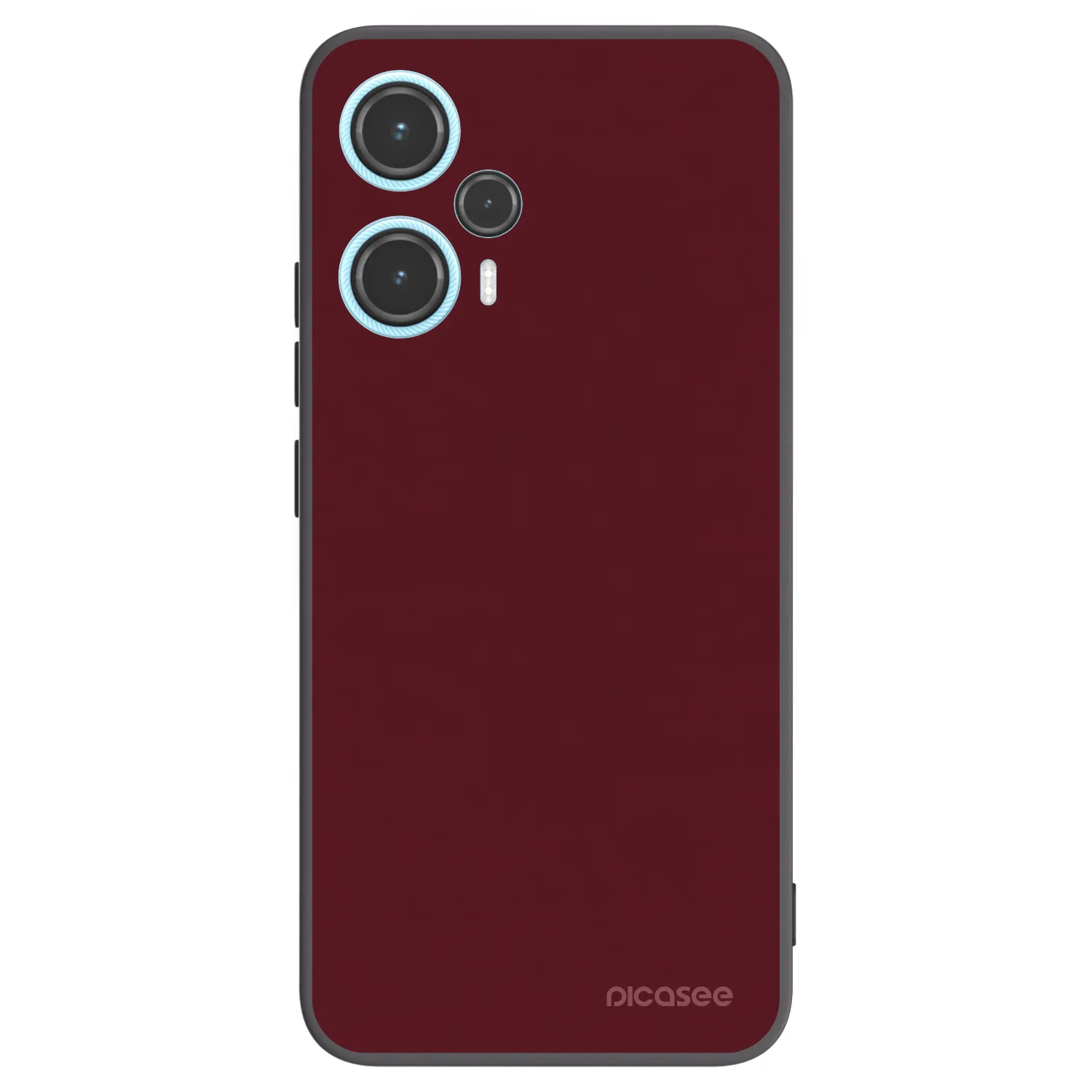 Picasee silikónový čierny obal pre Xiaomi Poco F5 - Burgundy red