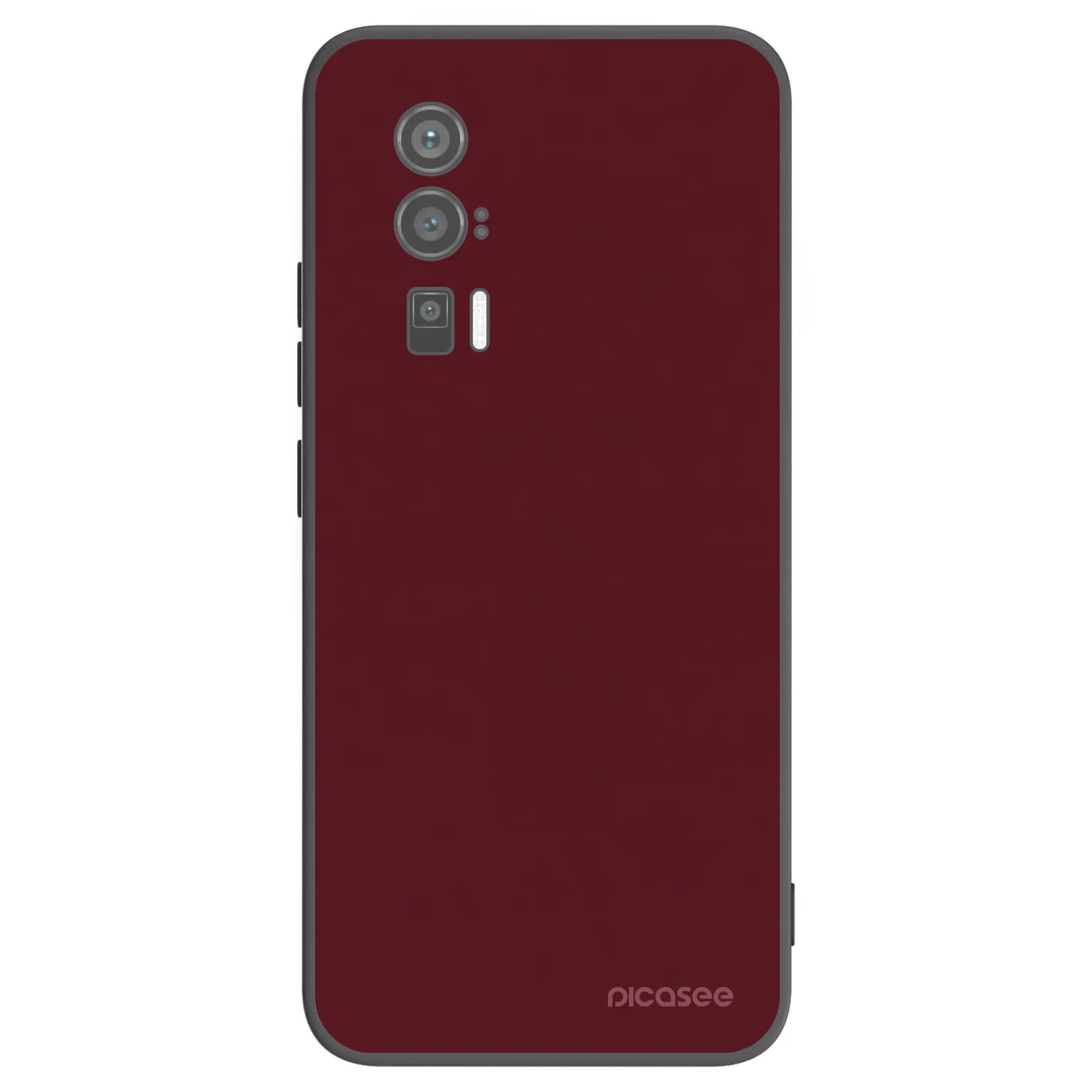 Picasee silikónový čierny obal pre Xiaomi Poco F5 Pro 5G - Burgundy red