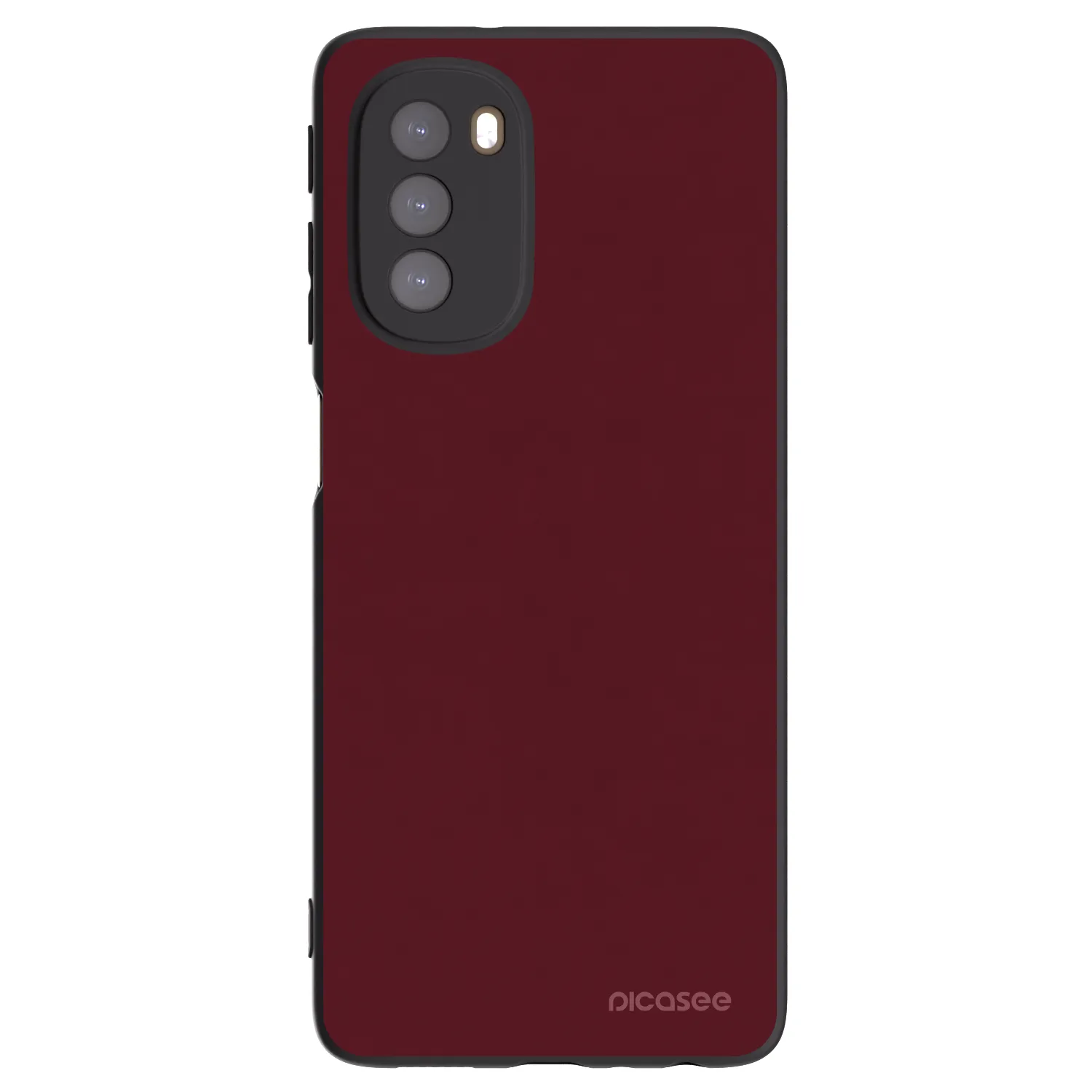 Picasee silikónový čierny obal pre Motorola Moto G51 - Burgundy red