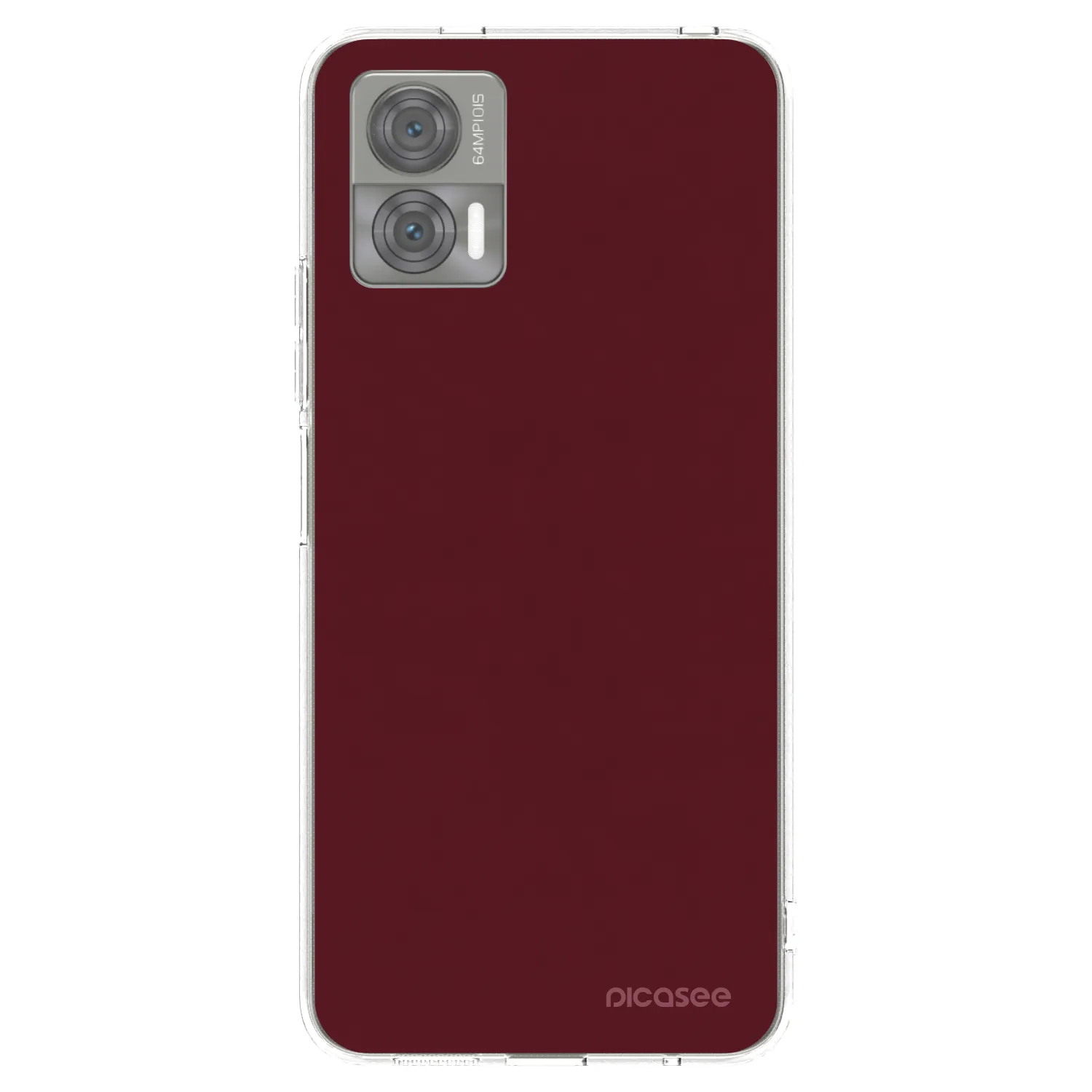 Picasee silikónový prehľadný obal pre Motorola Edge 30 Neo - Burgundy red