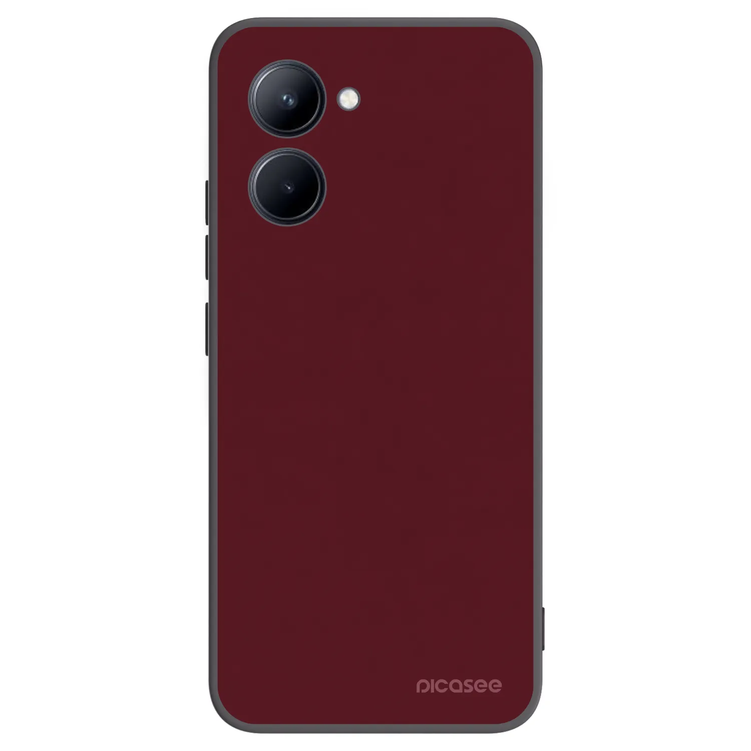 Picasee silikónový čierny obal pre Realme C33 (2023) - Burgundy red