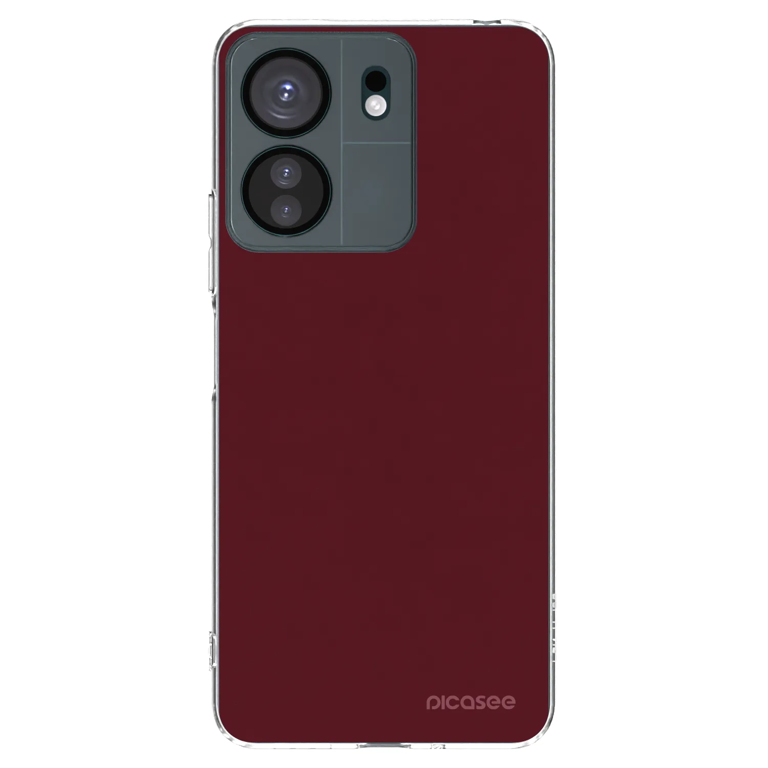 Picasee silikónový prehľadný obal pre Xiaomi Redmi 13C 4G - Burgundy red