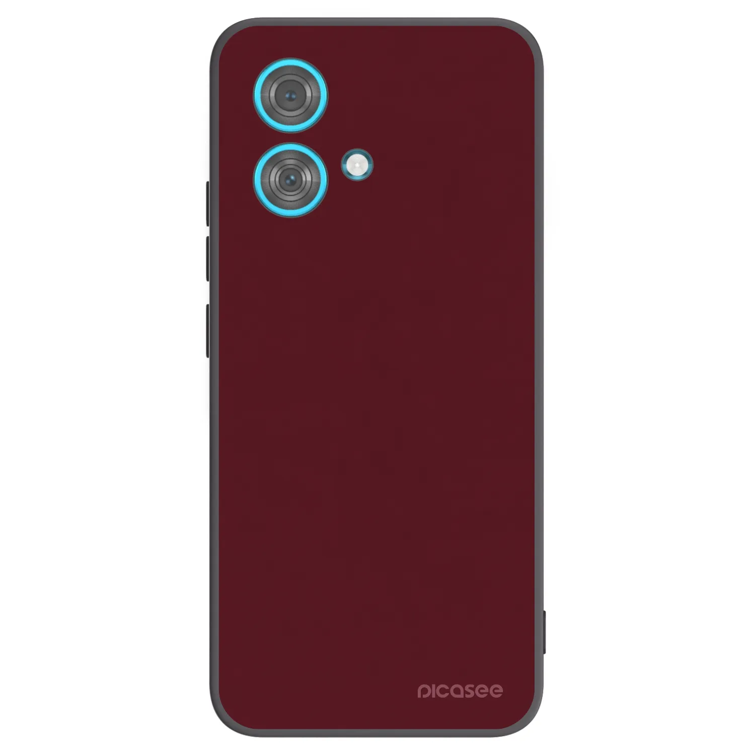 Picasee silikónový čierny obal pre Motorola Edge 40 Neo - Burgundy red