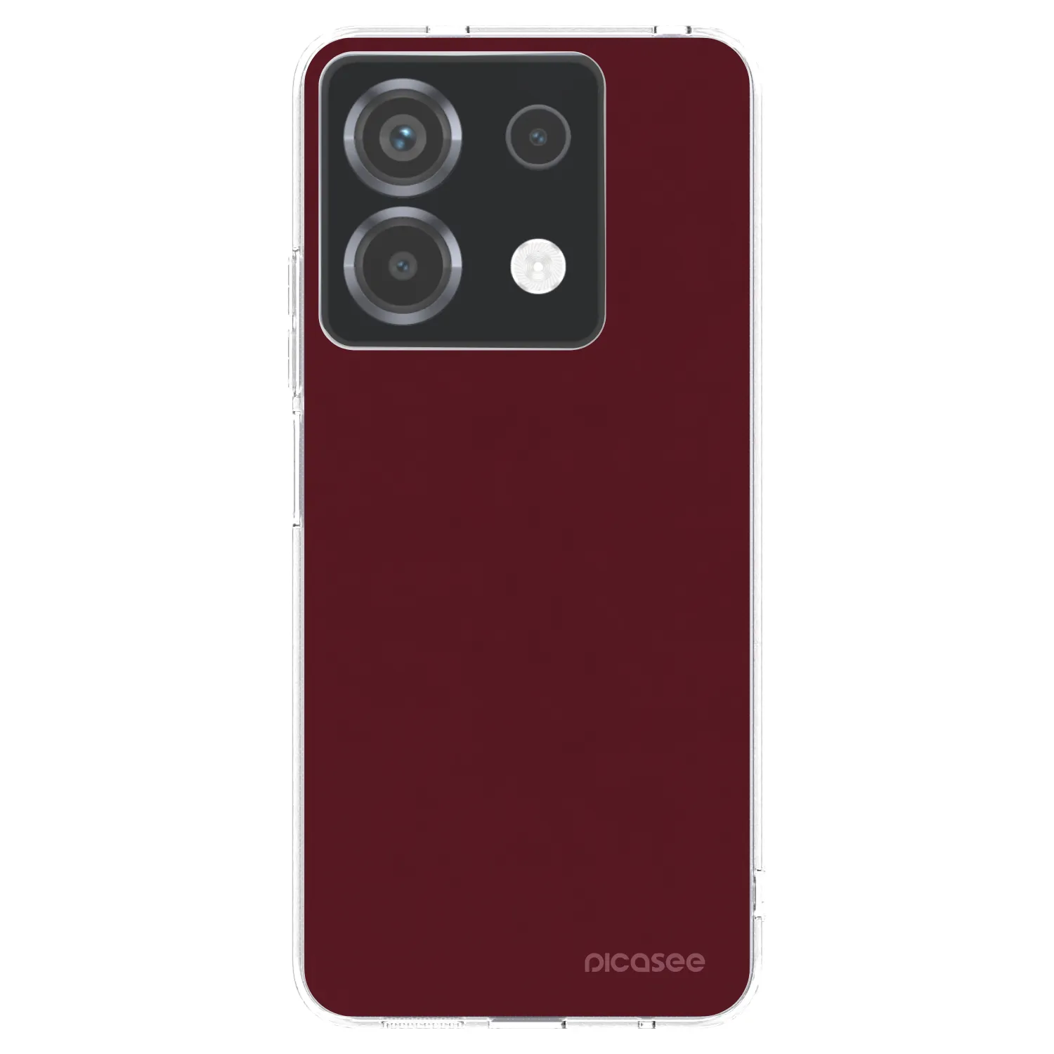 Picasee silikónový prehľadný obal pre Xiaomi Poco X6 - Burgundy red
