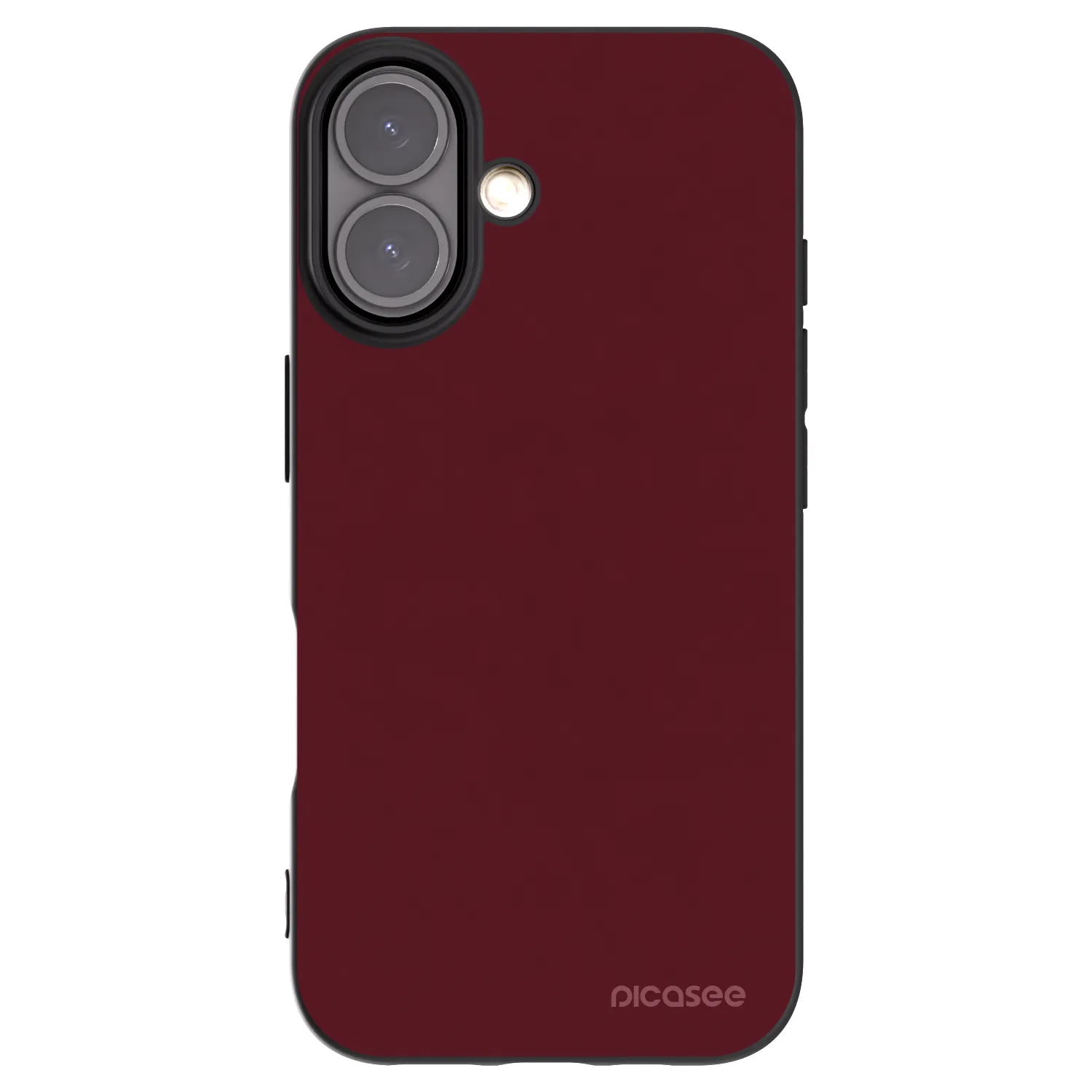 Picasee silikónový čierny obal pre Apple iPhone 16 - Burgundy red