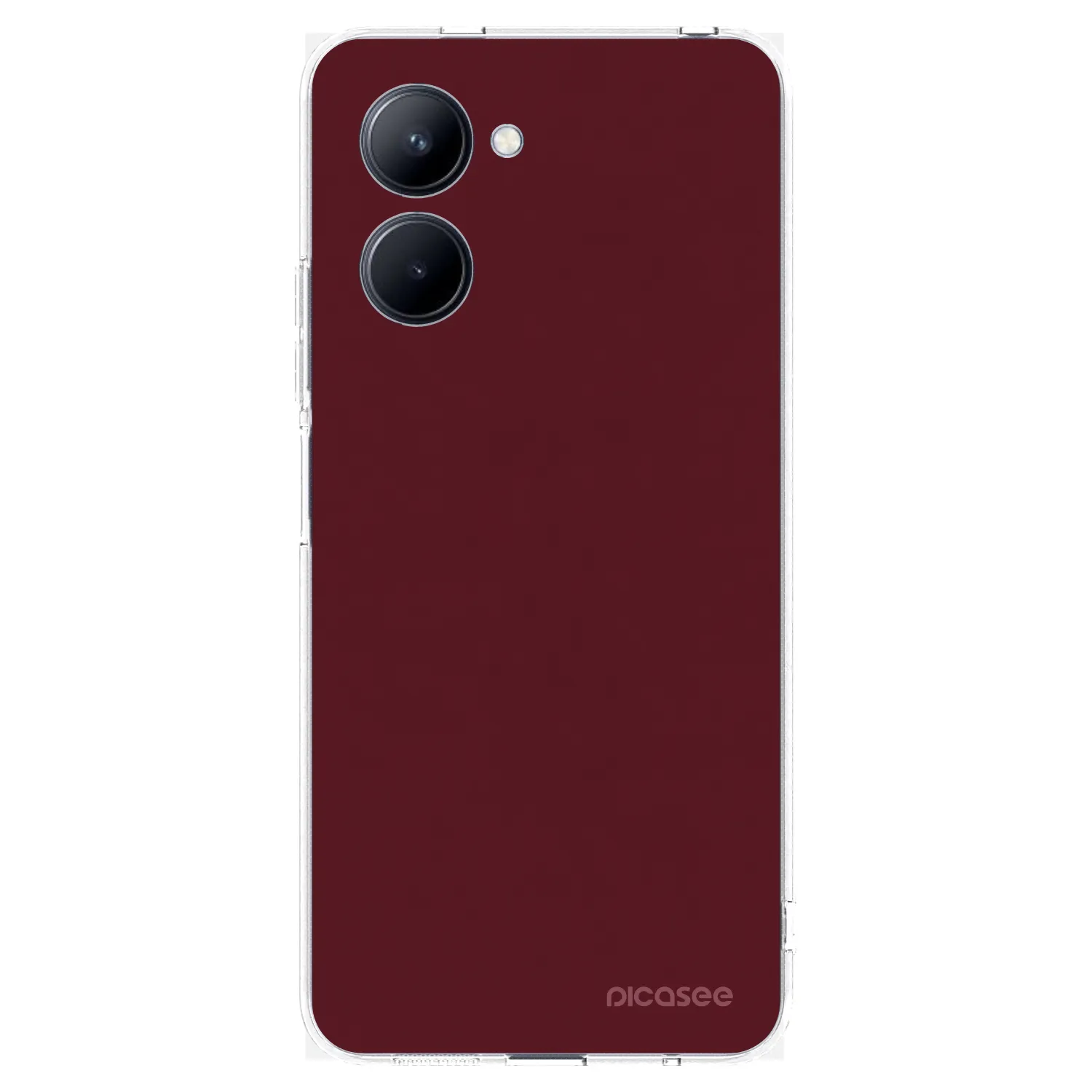 Picasee silikónový prehľadný obal pre Realme C33 (2023) - Burgundy red