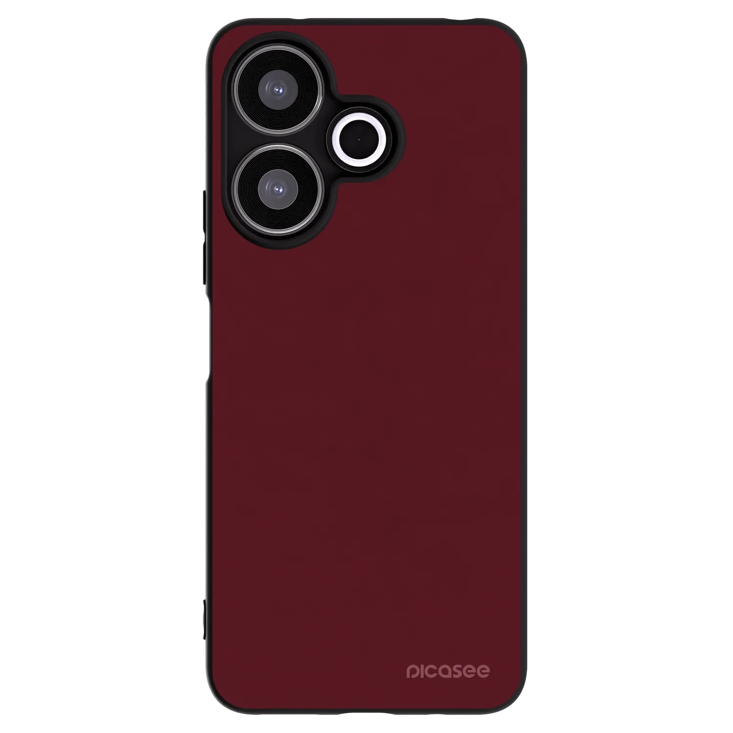 Picasee silikónový čierny obal pre Xiaomi Redmi 13 4G - Burgundy red