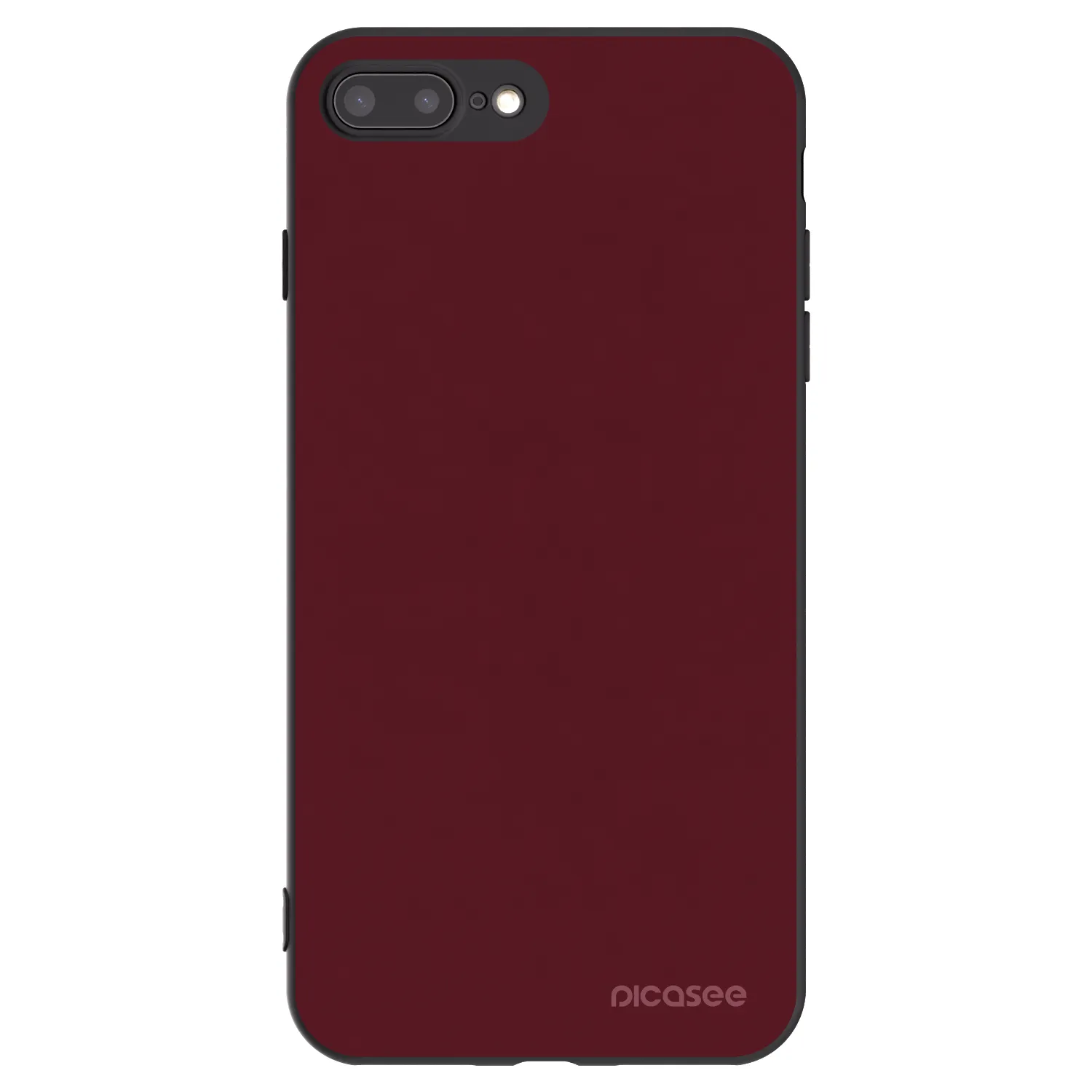 Picasee silikónový čierny obal pre Apple iPhone 7 Plus - Burgundy red