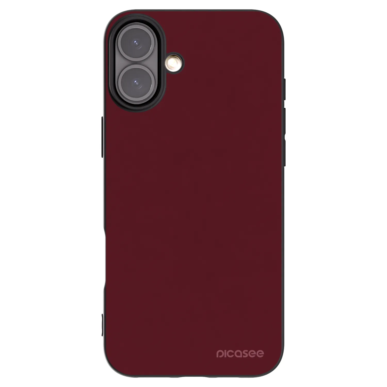 Picasee silikónový čierny obal pre Apple iPhone 16 Plus - Burgundy red