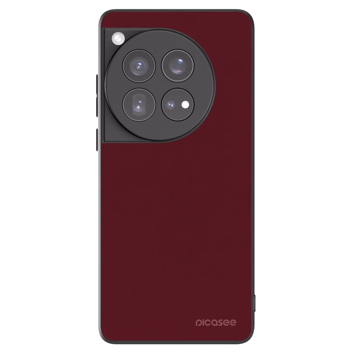 Picasee silikónový čierny obal pre OnePlus 12 5G - Burgundy red