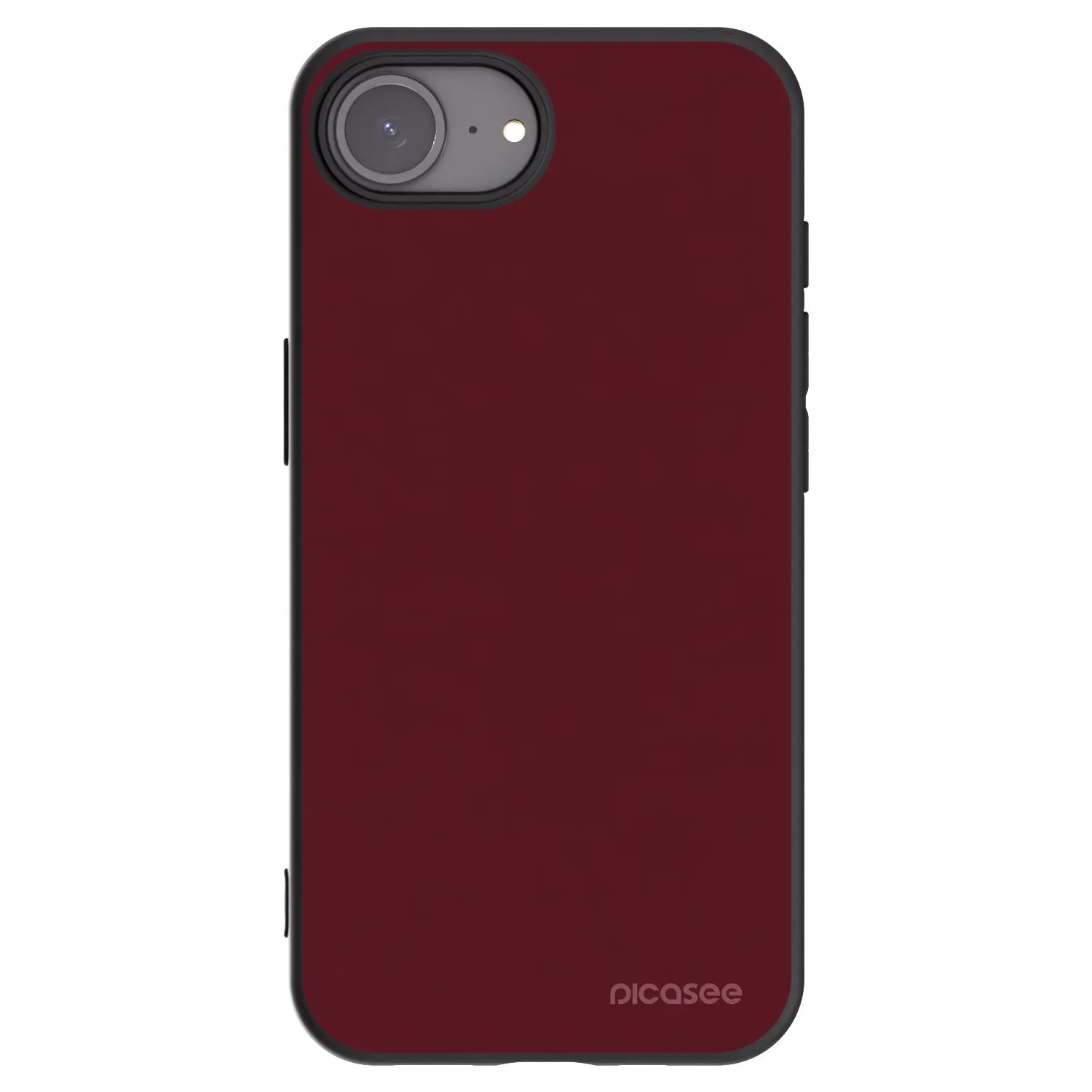 Picasee silikónový čierny obal pre Apple iPhone 16e - Burgundy red