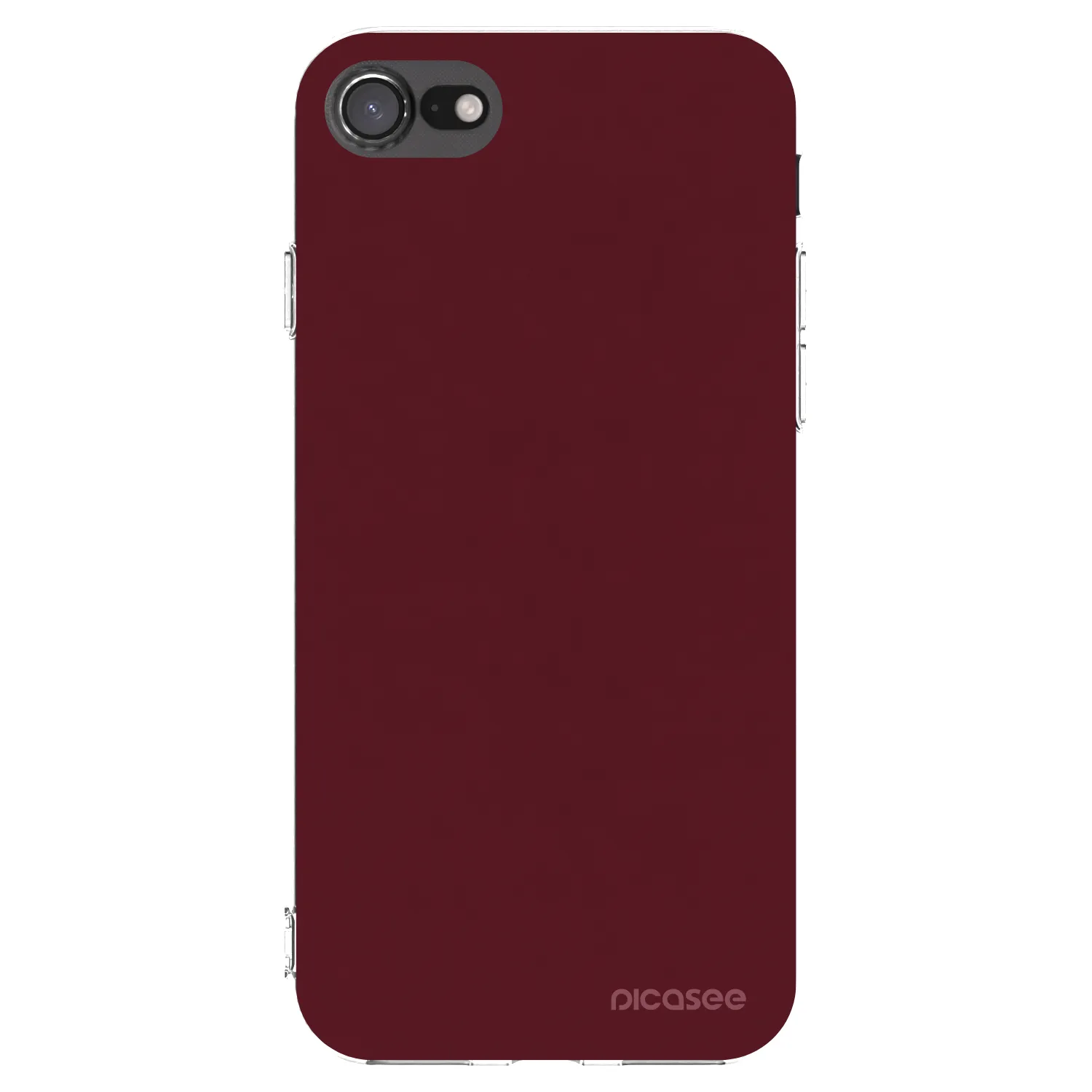 Picasee silikónový prehľadný obal pre Apple iPhone 7 - Burgundy red