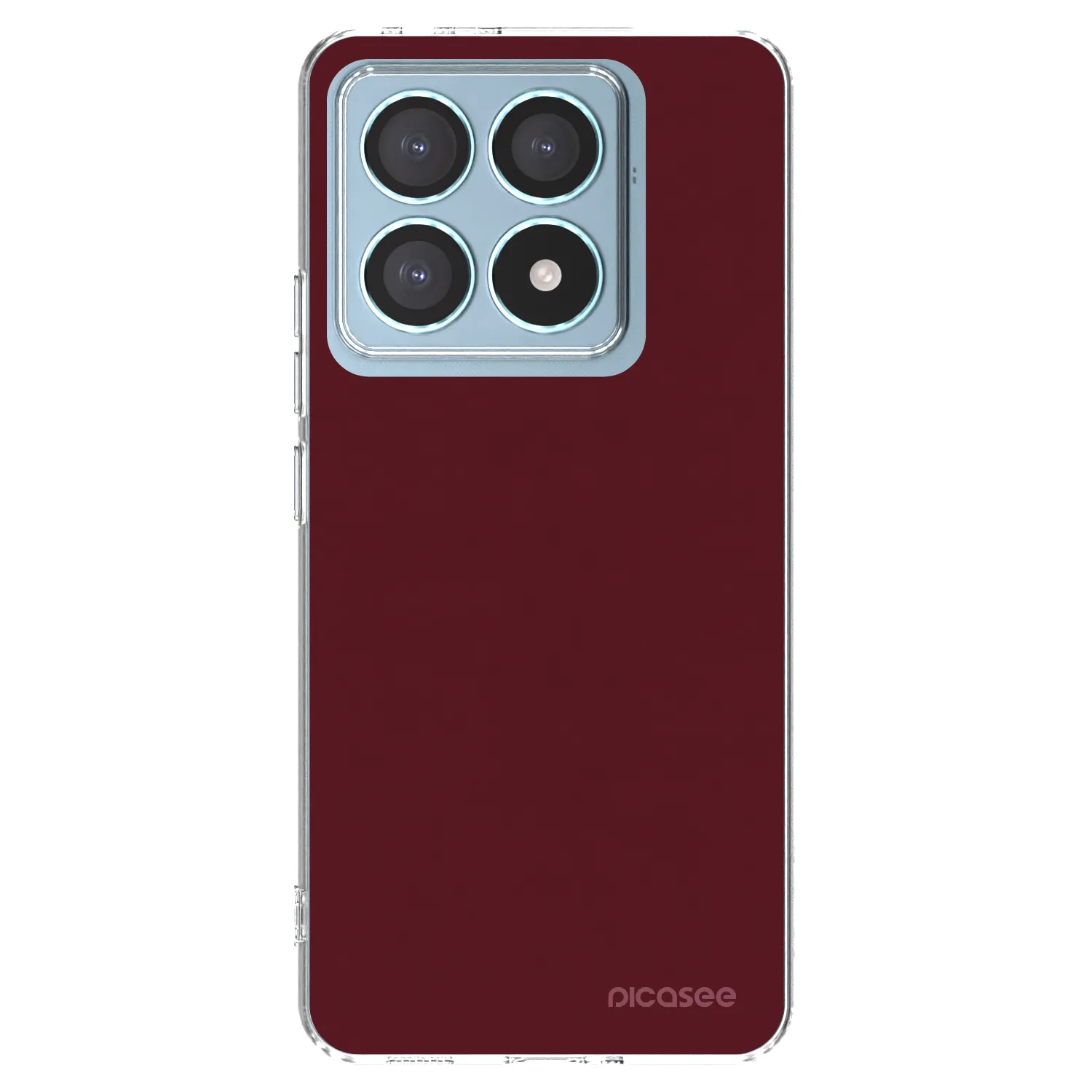 Picasee silikónový prehľadný obal pre Xiaomi 14T Pro - Burgundy red