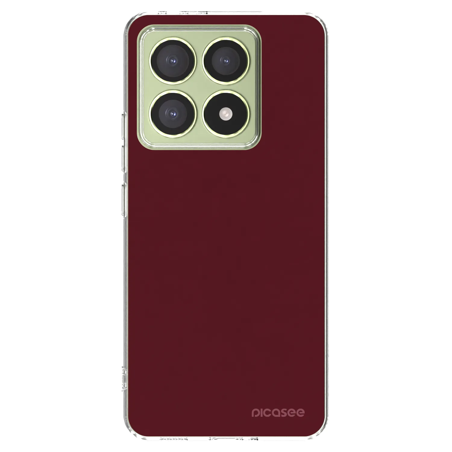Picasee silikónový prehľadný obal pre Xiaomi 14T - Burgundy red