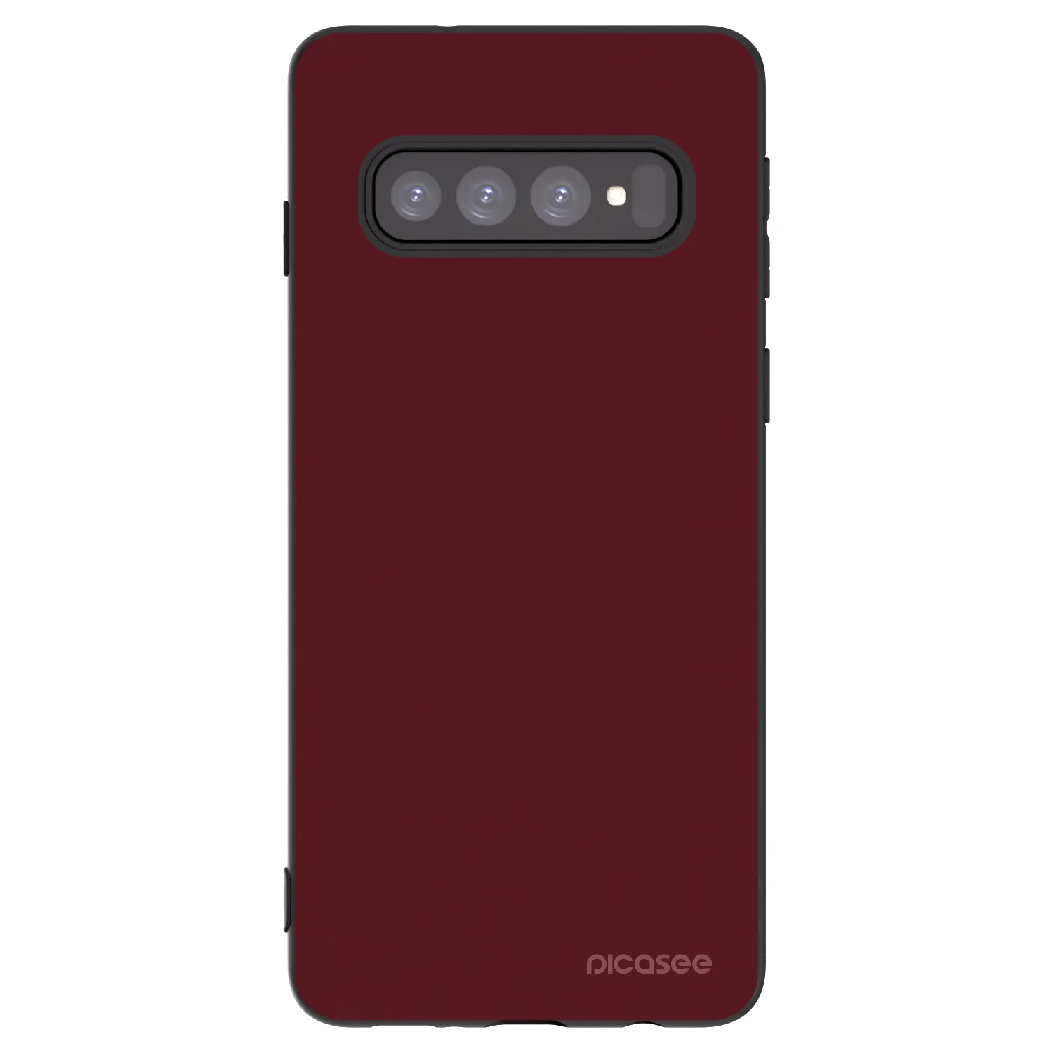 Picasee silikónový čierny obal pre Samsung Galaxy S10 G973 - Burgundy red