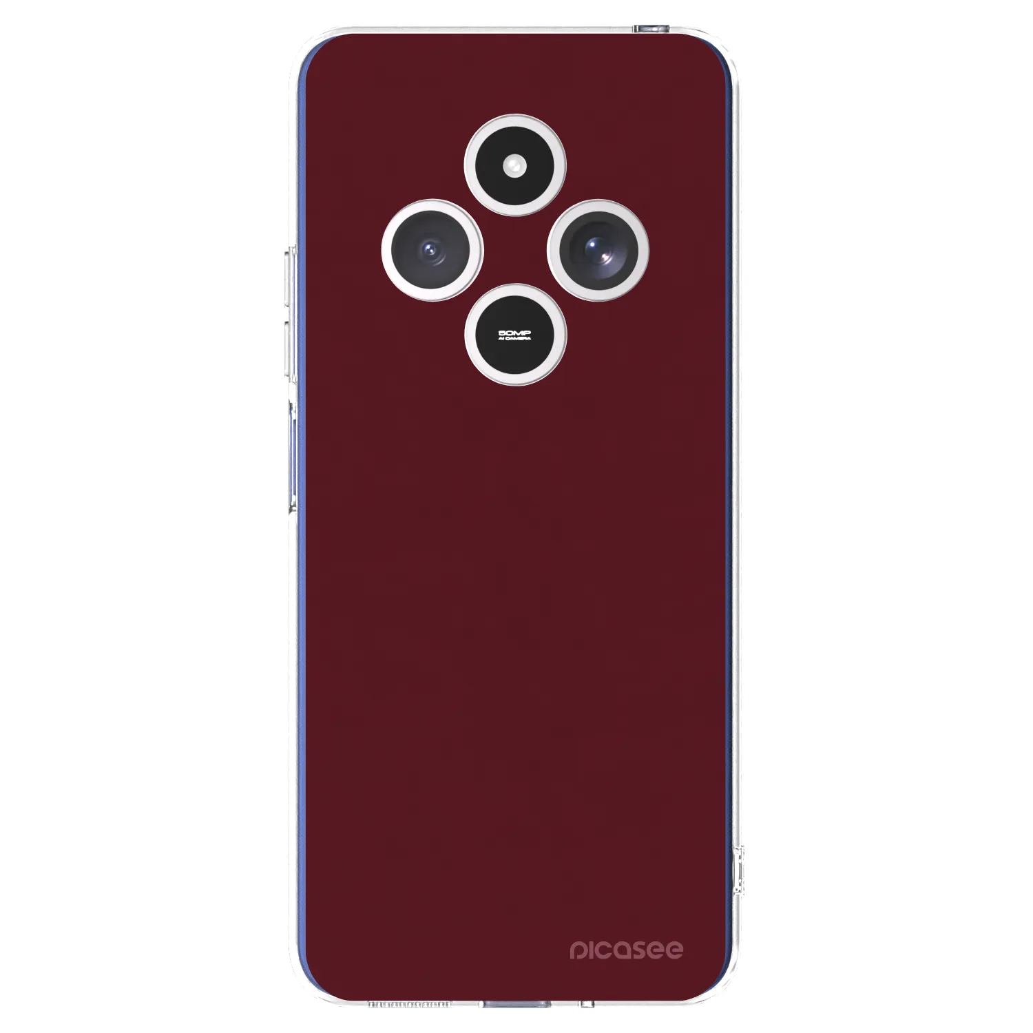Picasee silikónový prehľadný obal pre Xiaomi Redmi 14C - Burgundy red