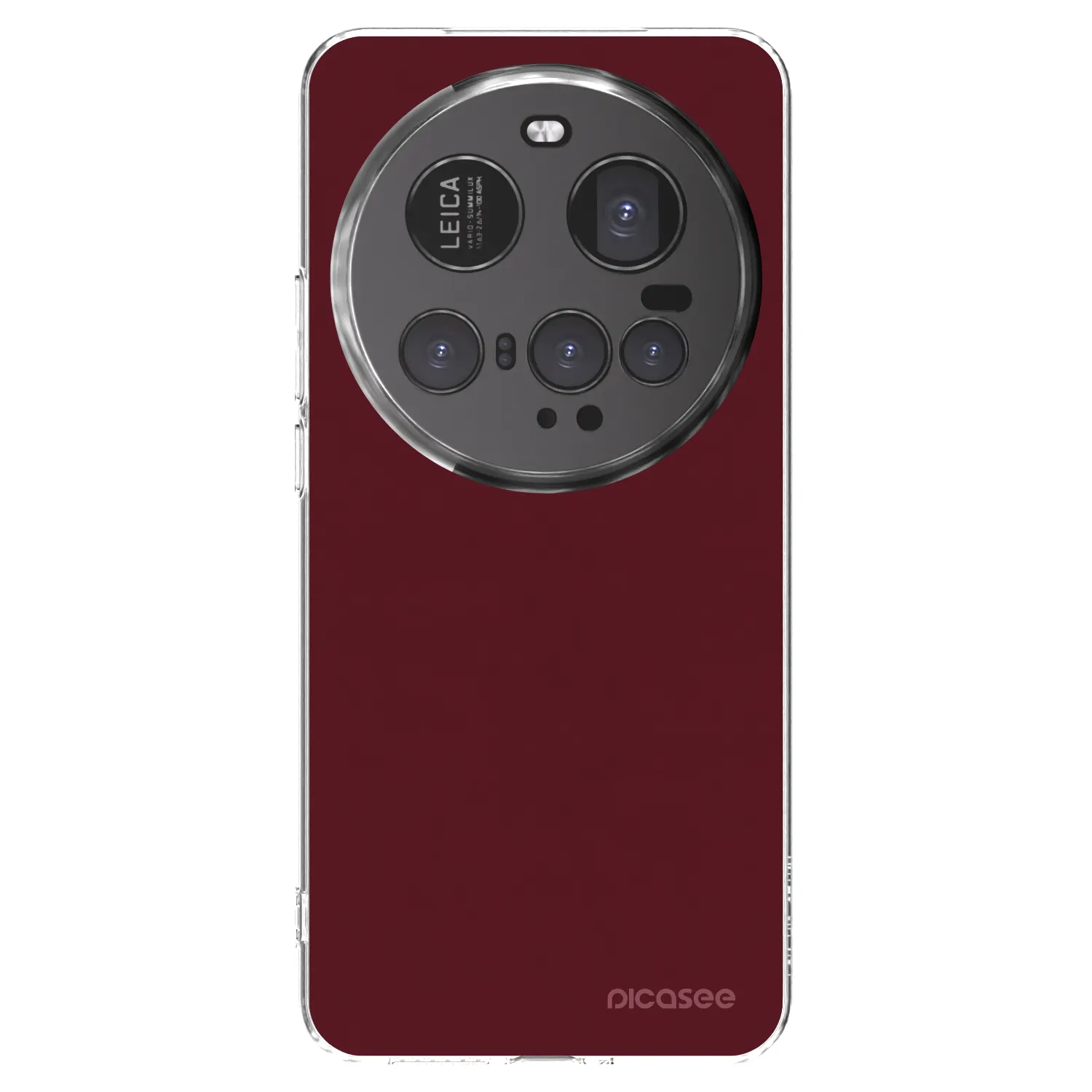 Picasee silikónový prehľadný obal pre Xiaomi 15 Ultra - Burgundy red