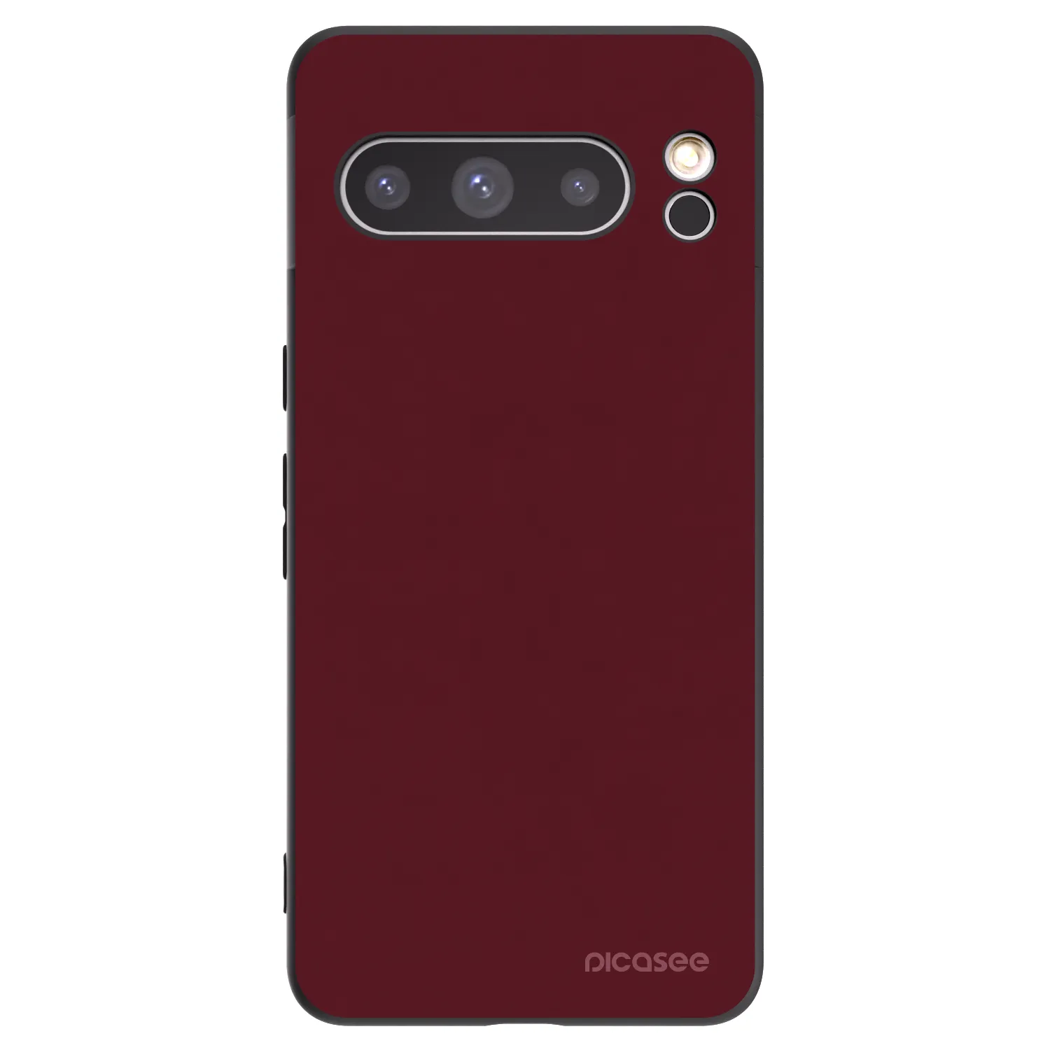 Picasee silikónový čierny obal pre Google Pixel 8 Pro - Burgundy red
