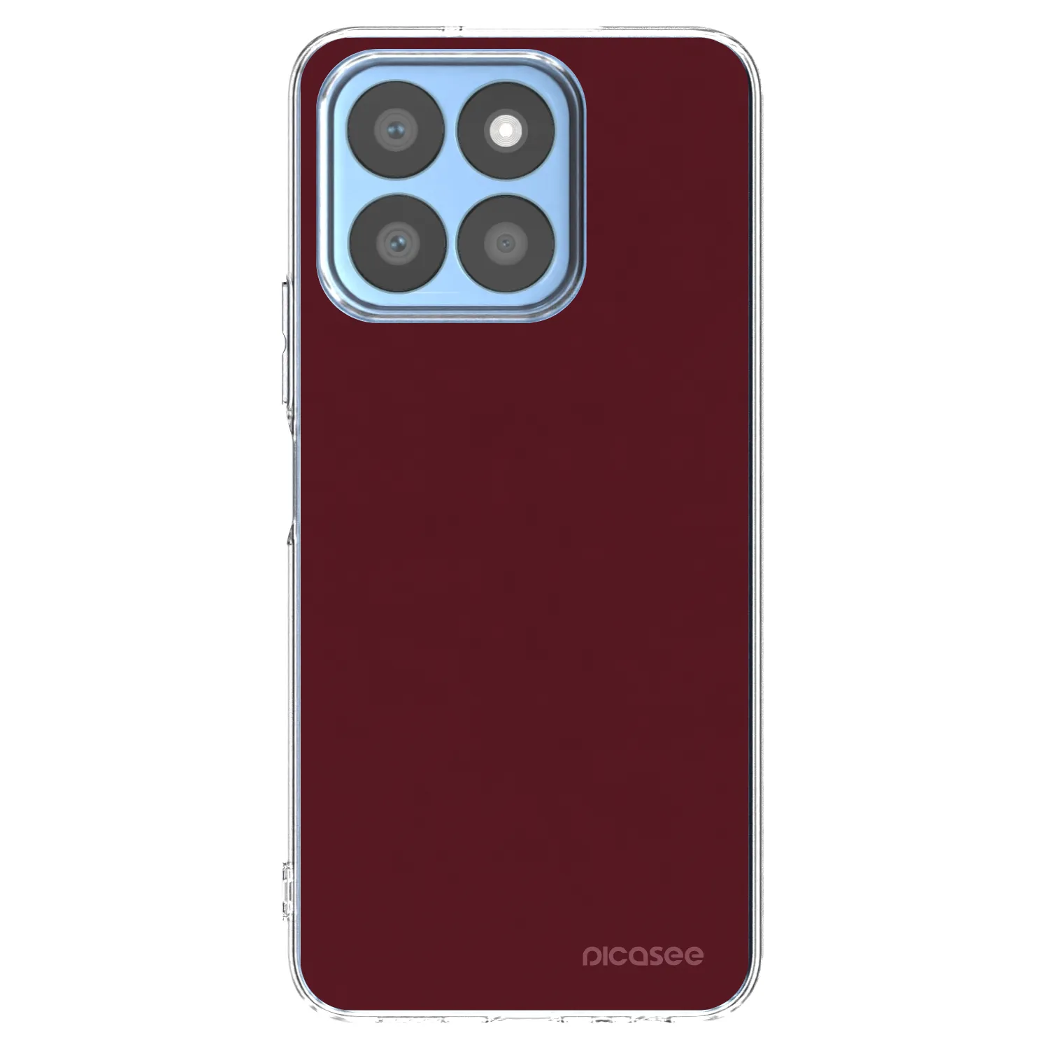 Picasee silikónový prehľadný obal pre Honor X8c - Burgundy red
