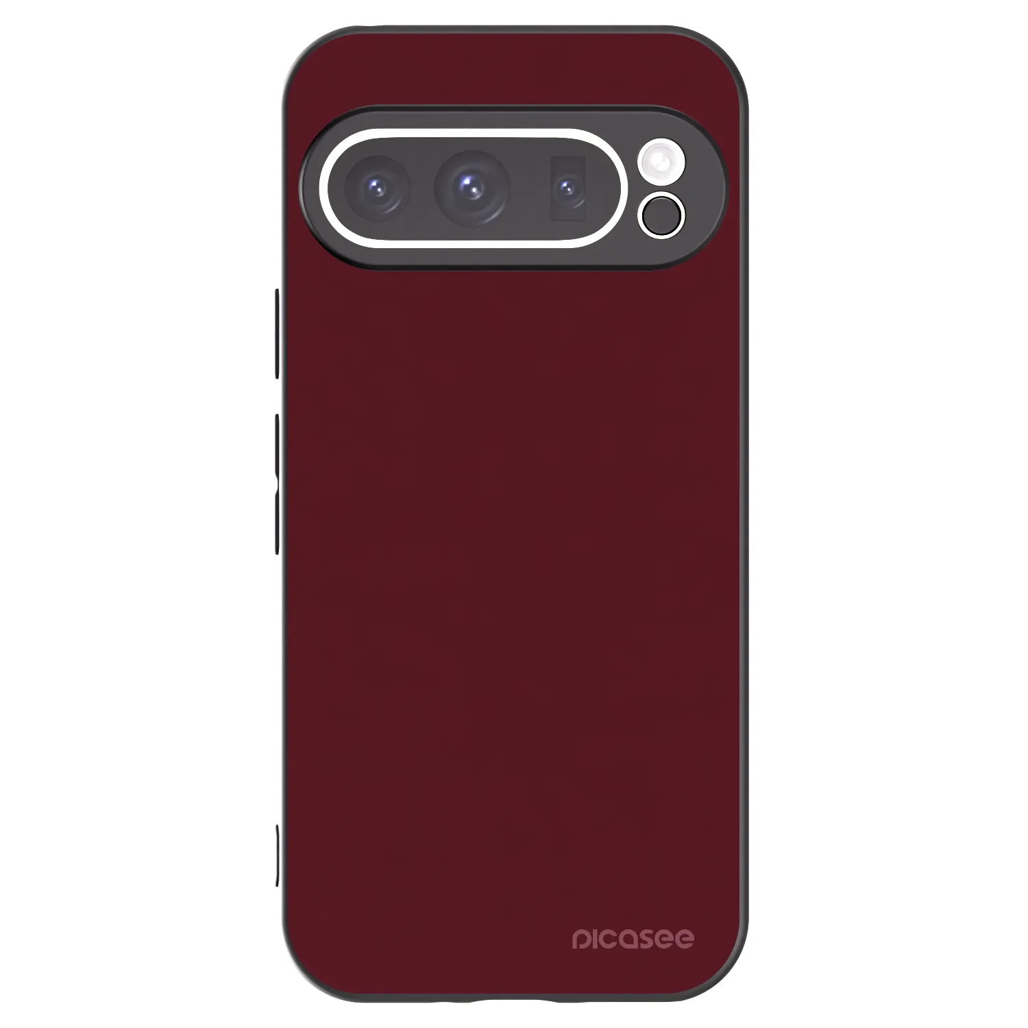 Picasee silikónový čierny obal pre Google Pixel 9 Pro - Burgundy red