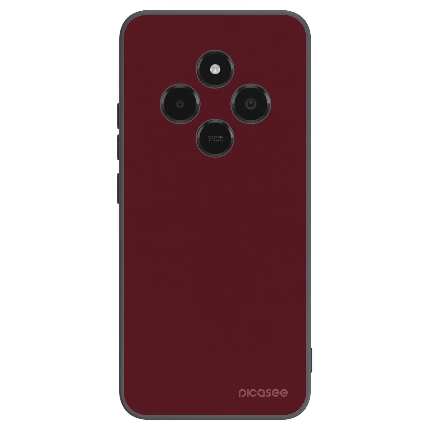 Picasee silikónový čierny obal pre Xiaomi Poco C75 - Burgundy red