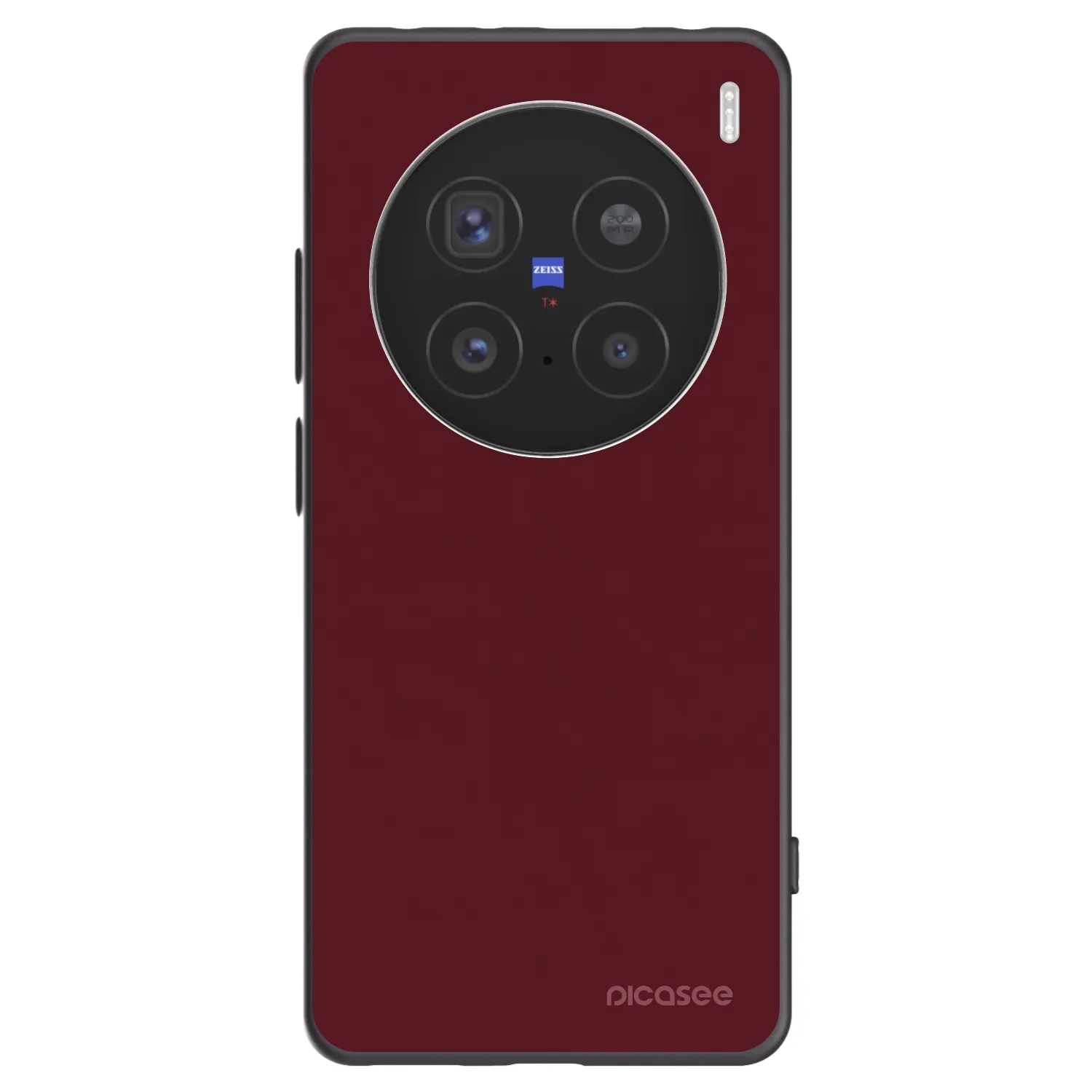 Picasee silikónový čierny obal pre Vivo X200 Pro - Burgundy red
