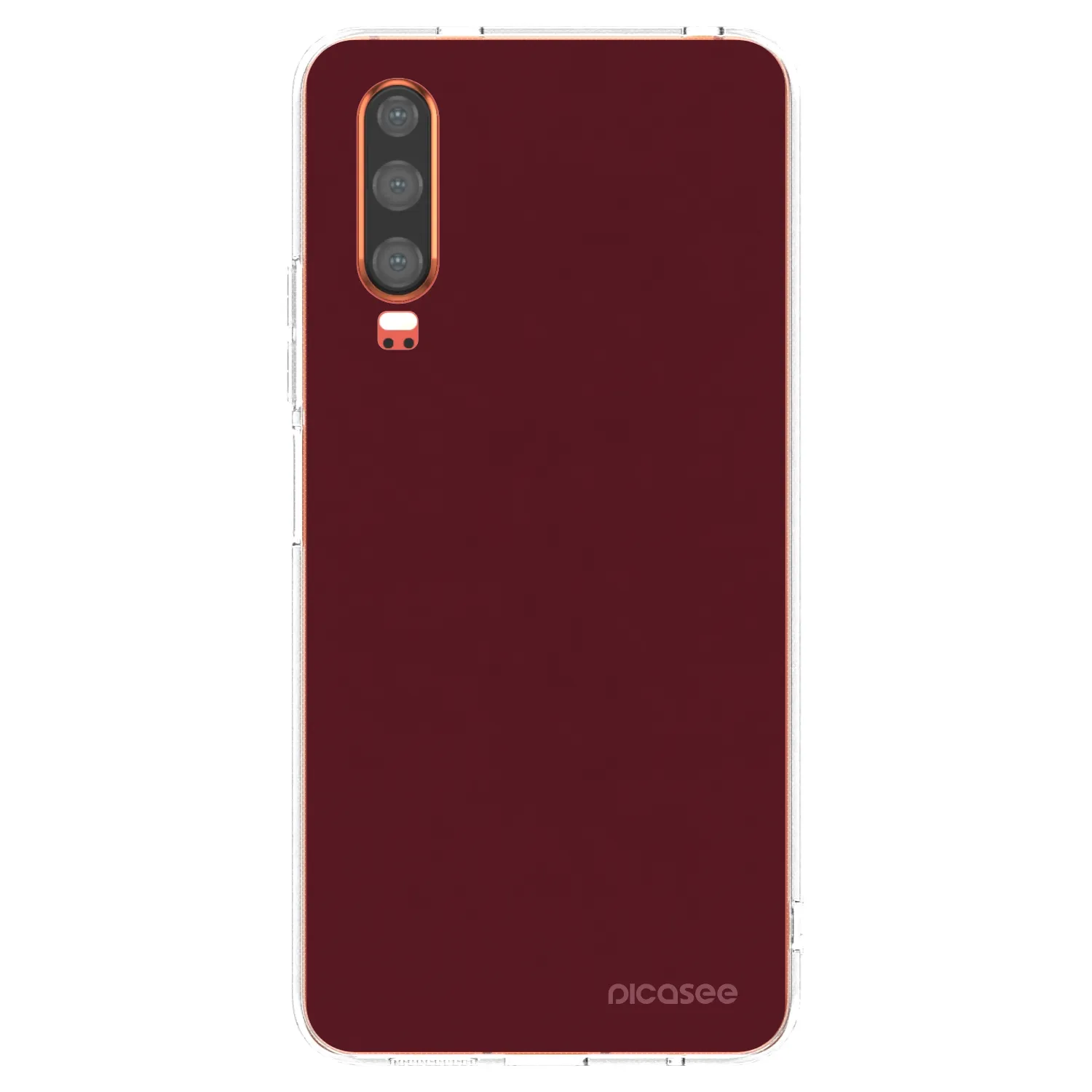 Picasee silikónový prehľadný obal pre Huawei P30 - Burgundy red