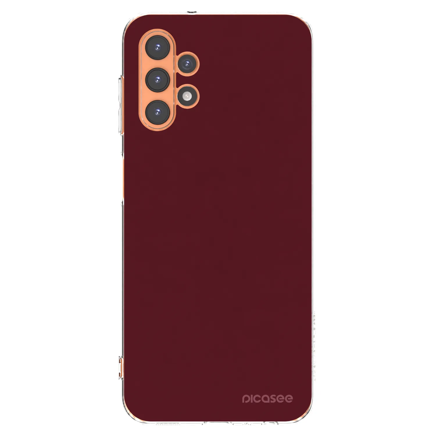 Picasee silikónový prehľadný obal pre Samsung Galaxy A13 5G - Burgundy red