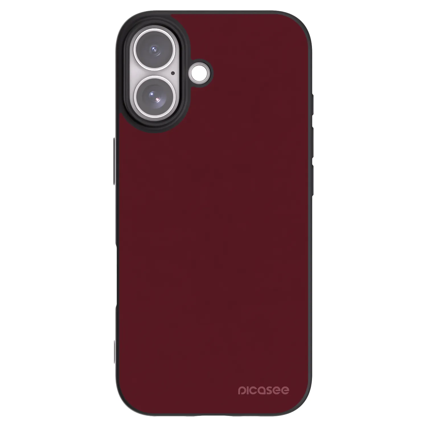 Picasee silikónový čierny obal pre Apple iPhone 17 - Burgundy red