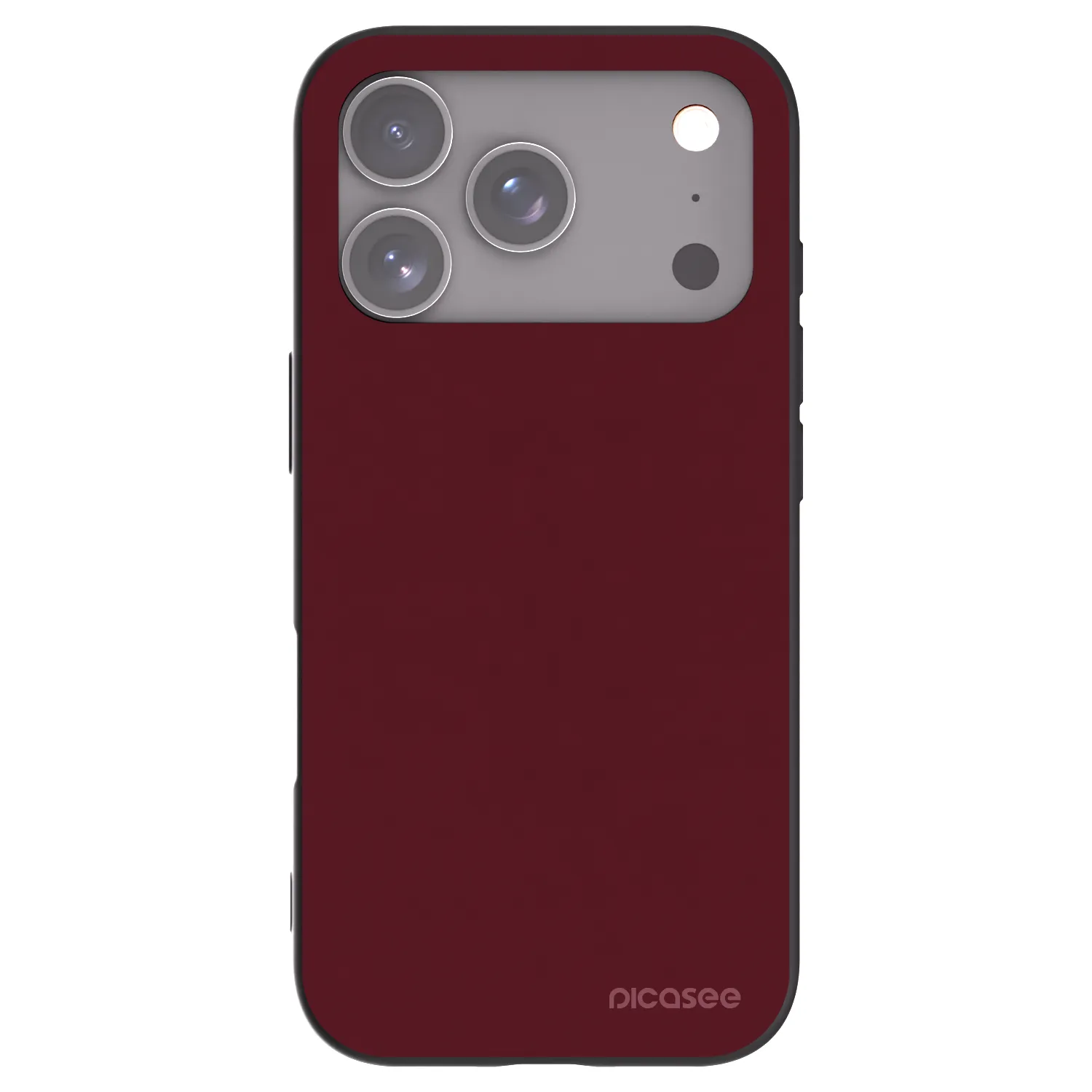 Picasee silikónový čierny obal pre Apple iPhone 17 Pro - Burgundy red