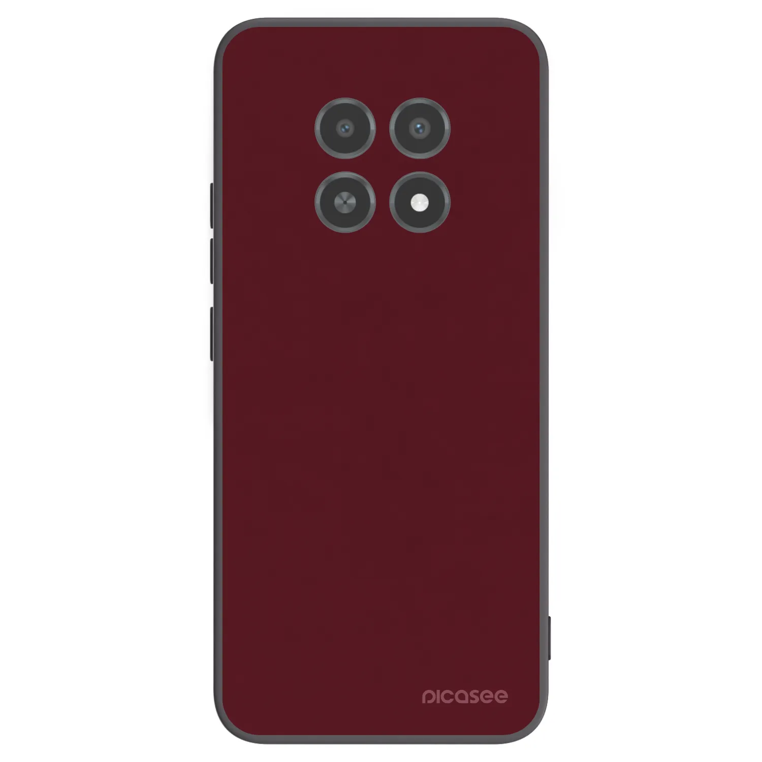 Picasee silikónový čierny obal pre Realme 12X - Burgundy red