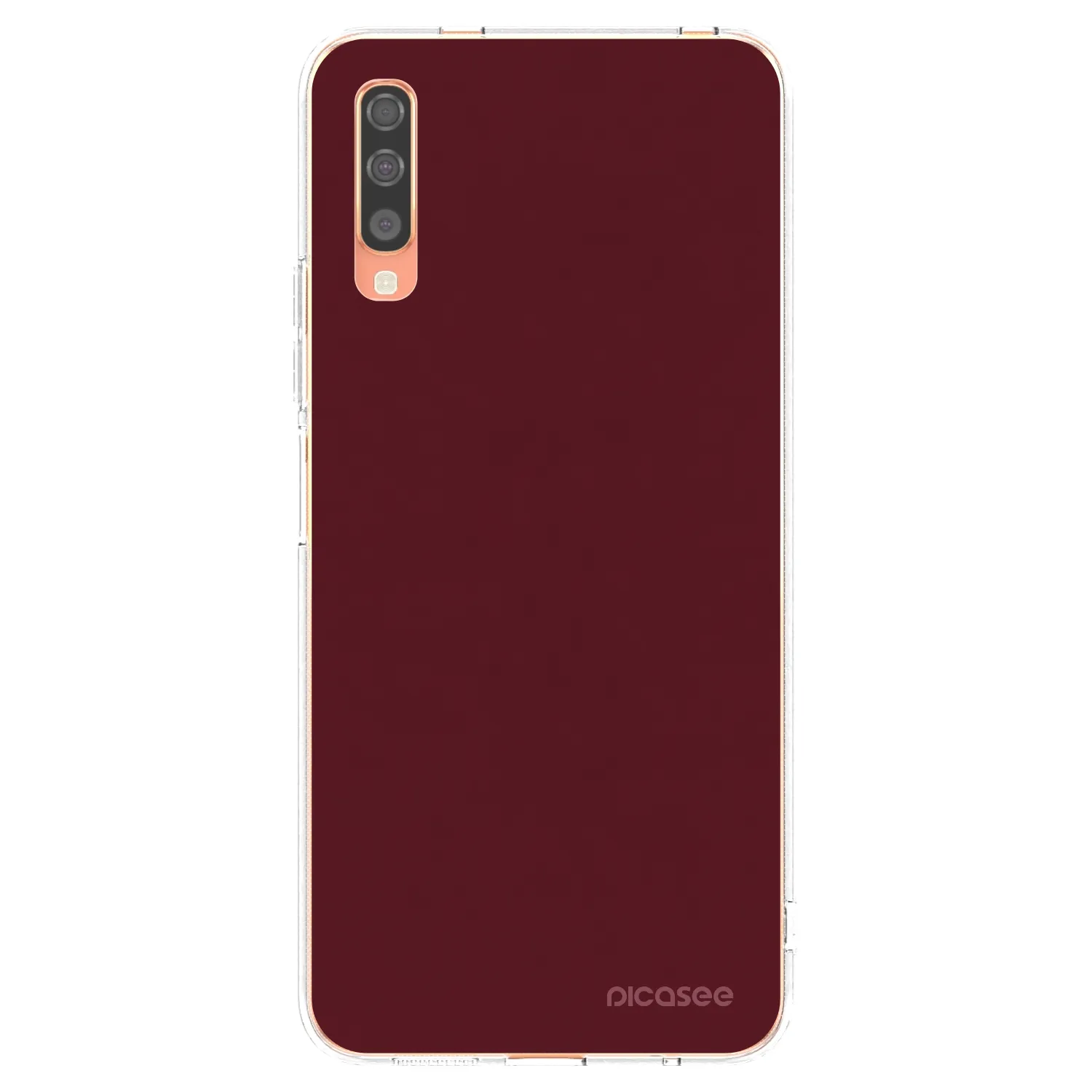 Picasee silikónový prehľadný obal pre Samsung Galaxy A70 A705F - Burgundy red