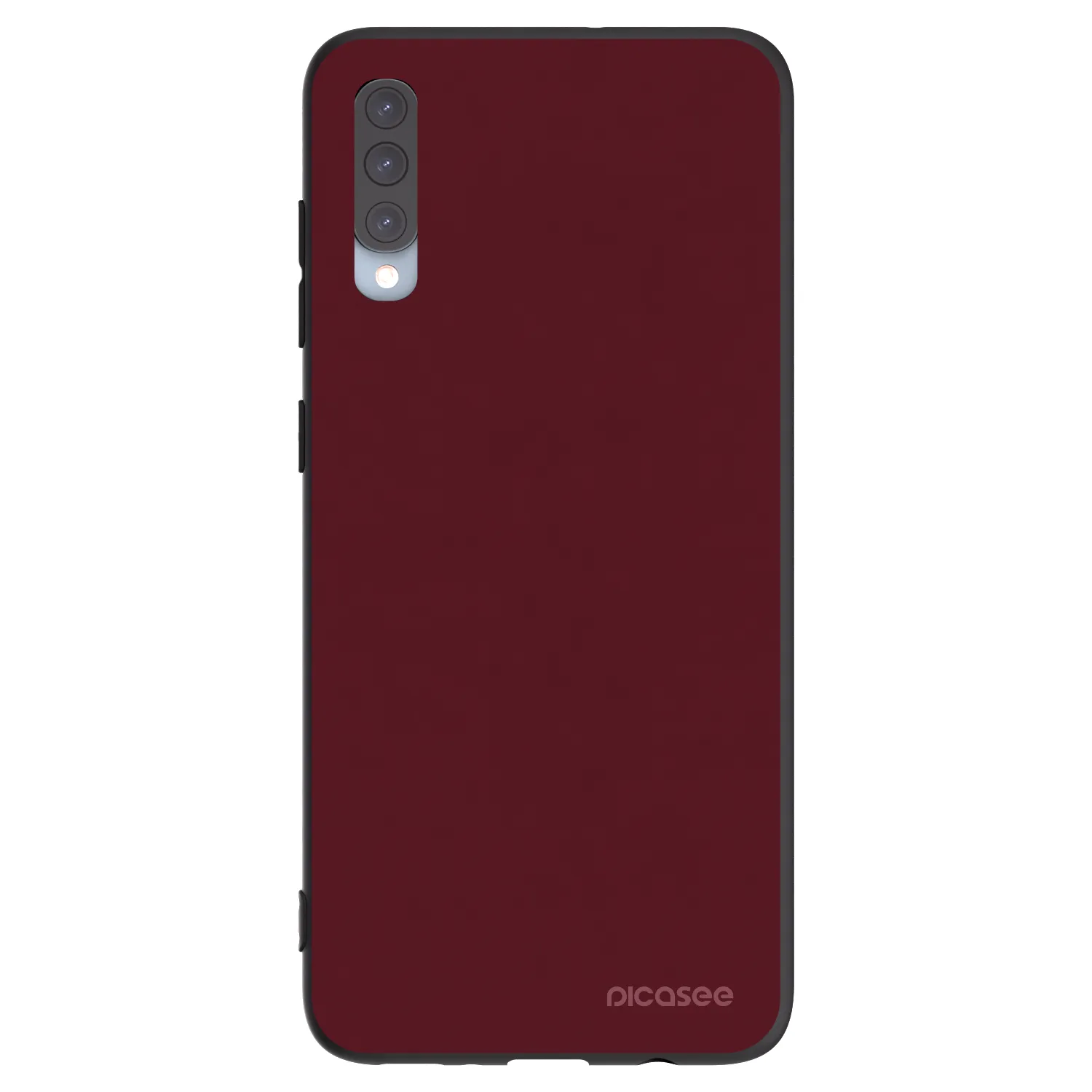 Picasee silikónový čierny obal pre Samsung Galaxy A70 A705F - Burgundy red