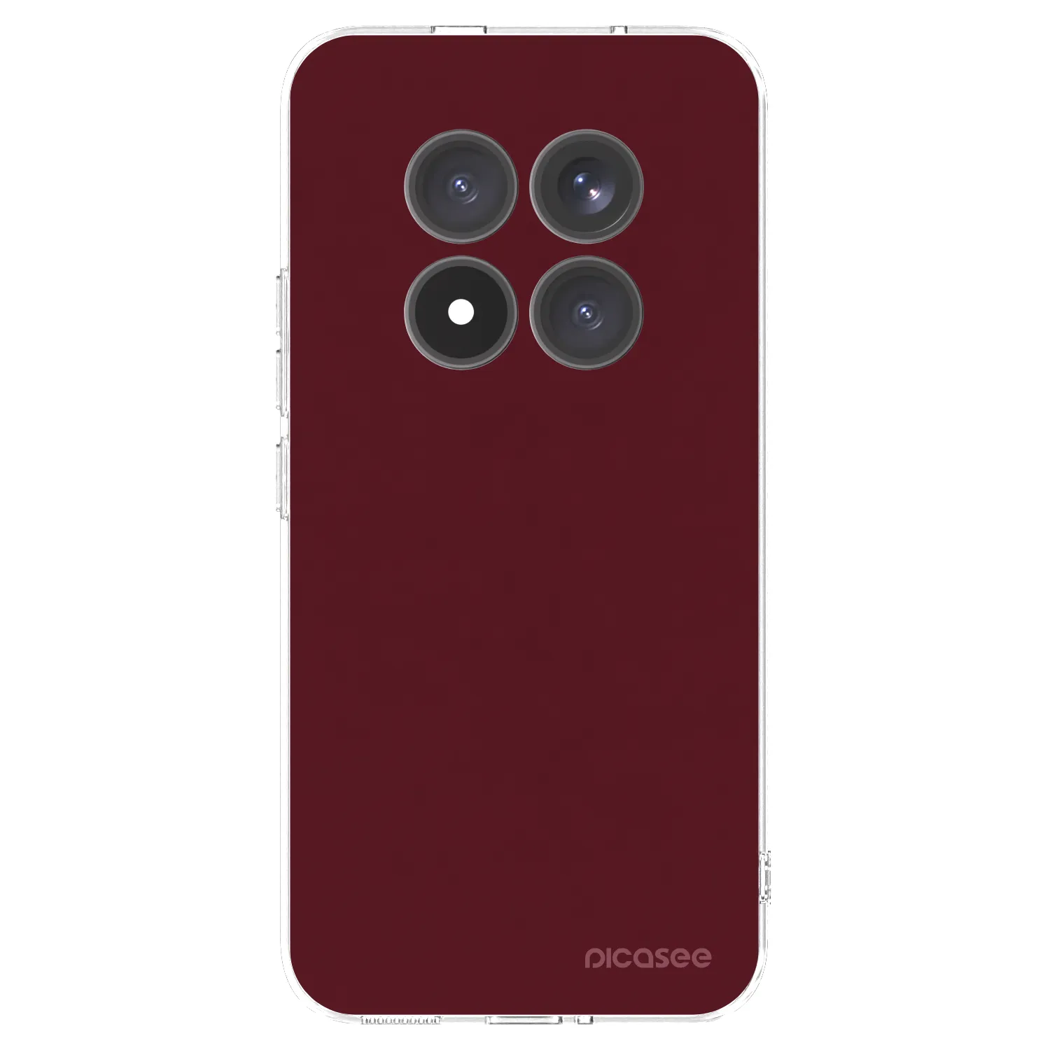 Picasee silikónový prehľadný obal pre Xiaomi Redmi Note 15 Pro+ - Burgundy red