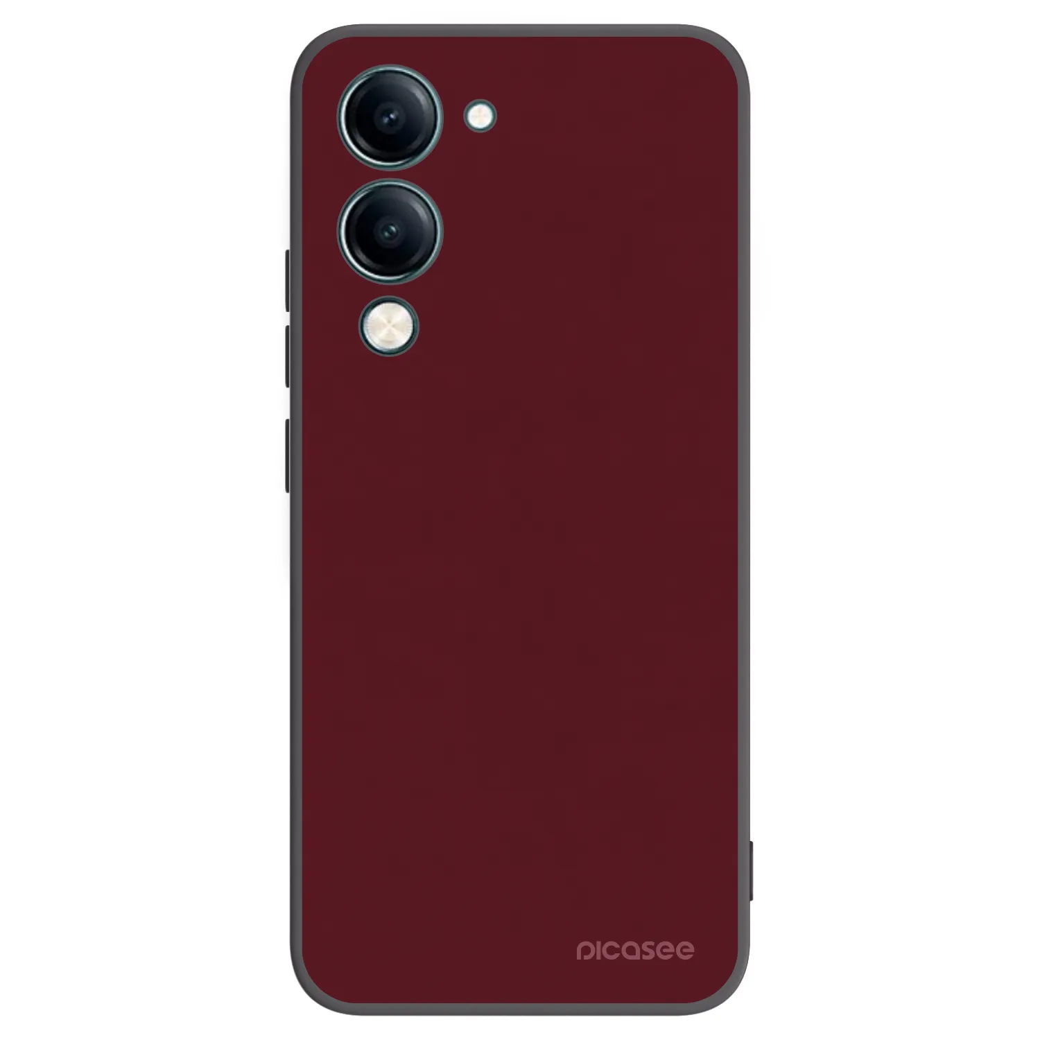 Picasee silikónový čierny obal pre Vivo Y29s 5G - Burgundy red