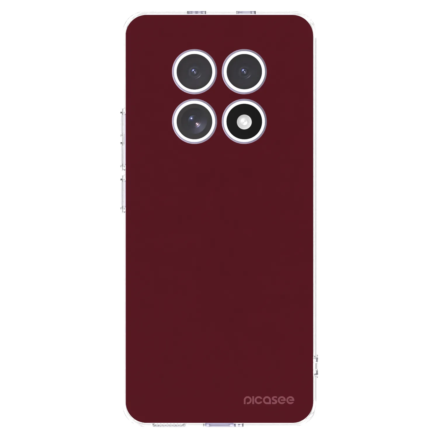 Picasee silikónový prehľadný obal pre Xiaomi Redmi Note 15 4G - Burgundy red