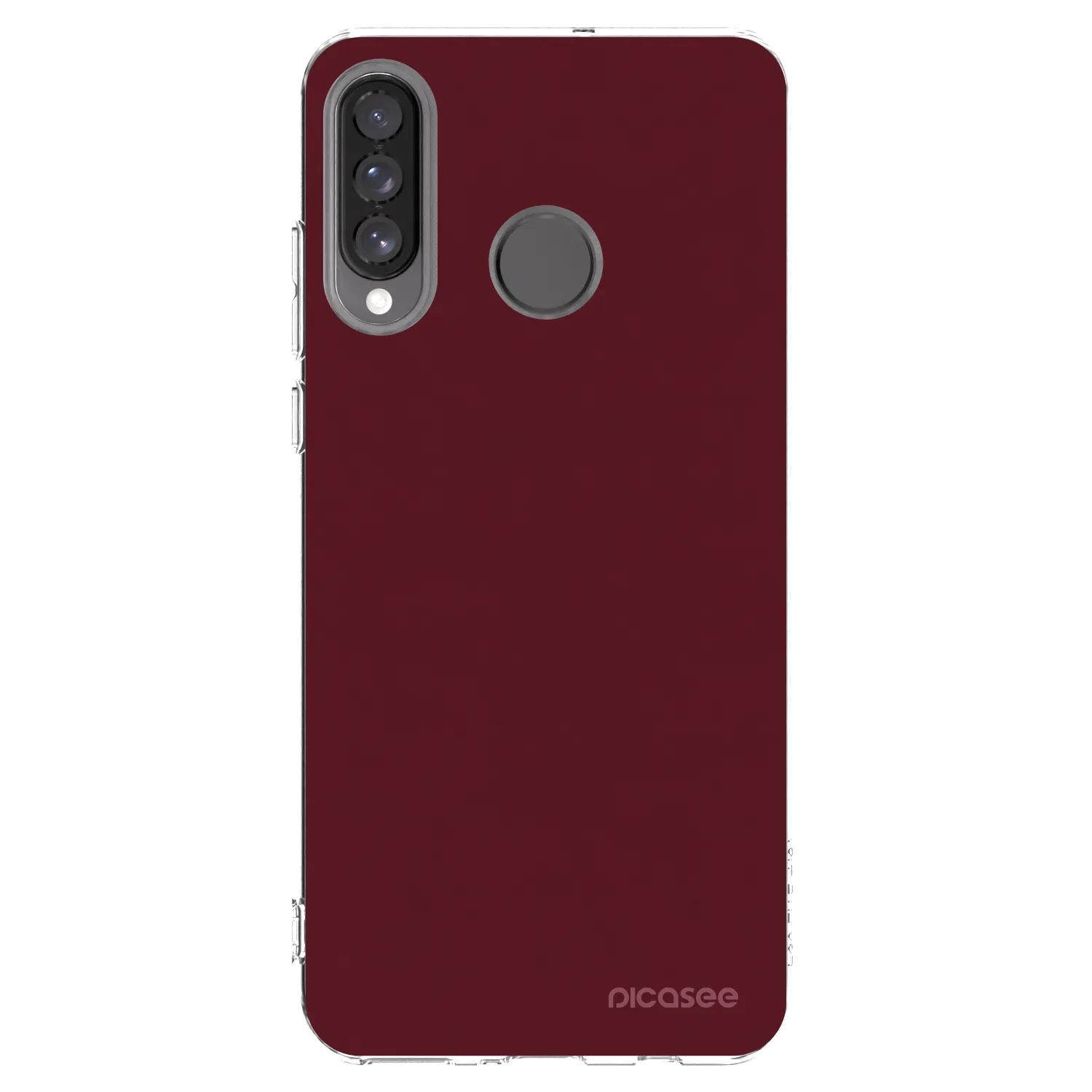 Picasee silikónový prehľadný obal pre Huawei P30 Lite - Burgundy red