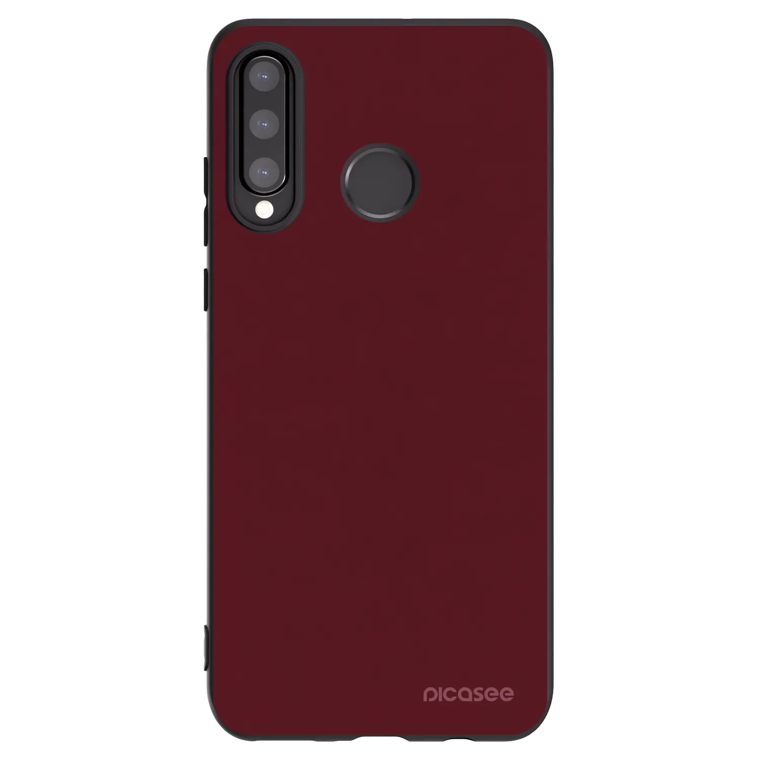 Picasee silikónový čierny obal pre Huawei P30 Lite - Burgundy red