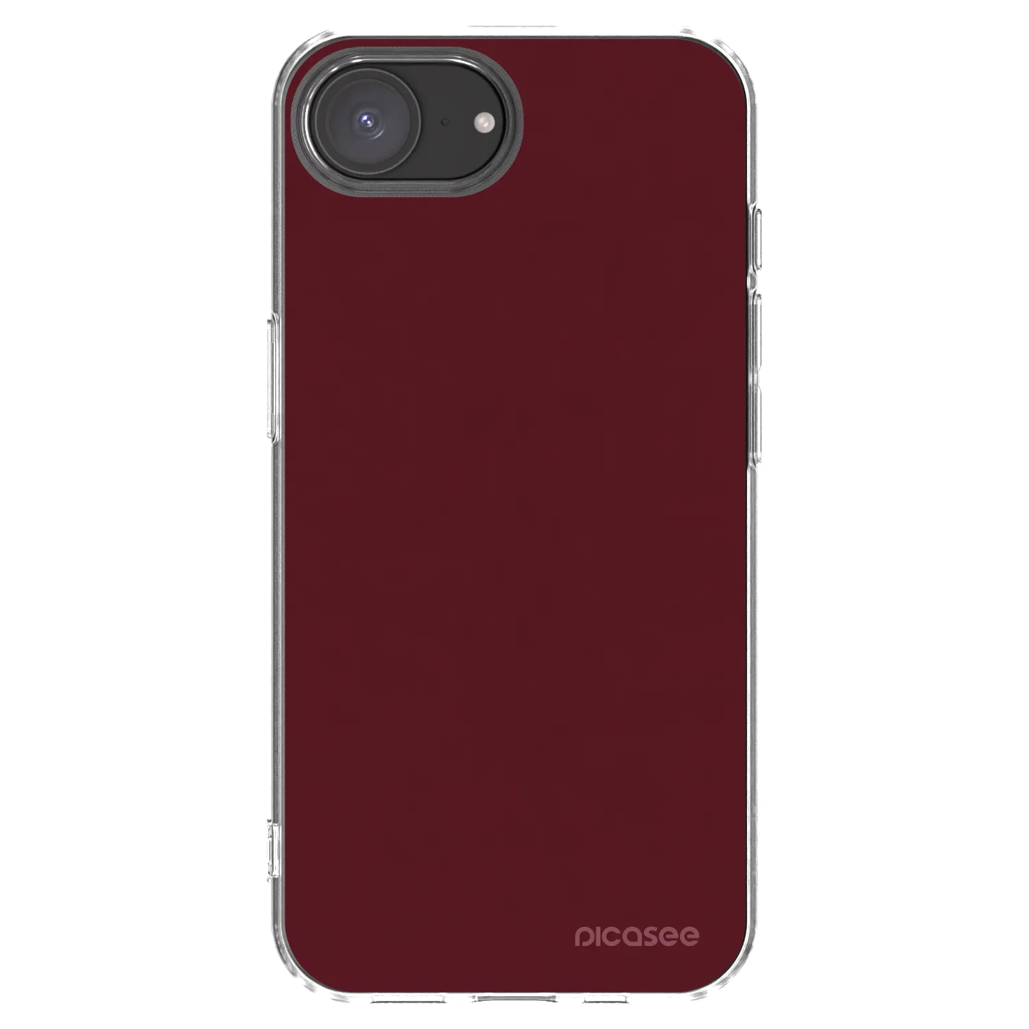 Picasee silikónový prehľadný obal pre Apple iPhone 17e - Burgundy red