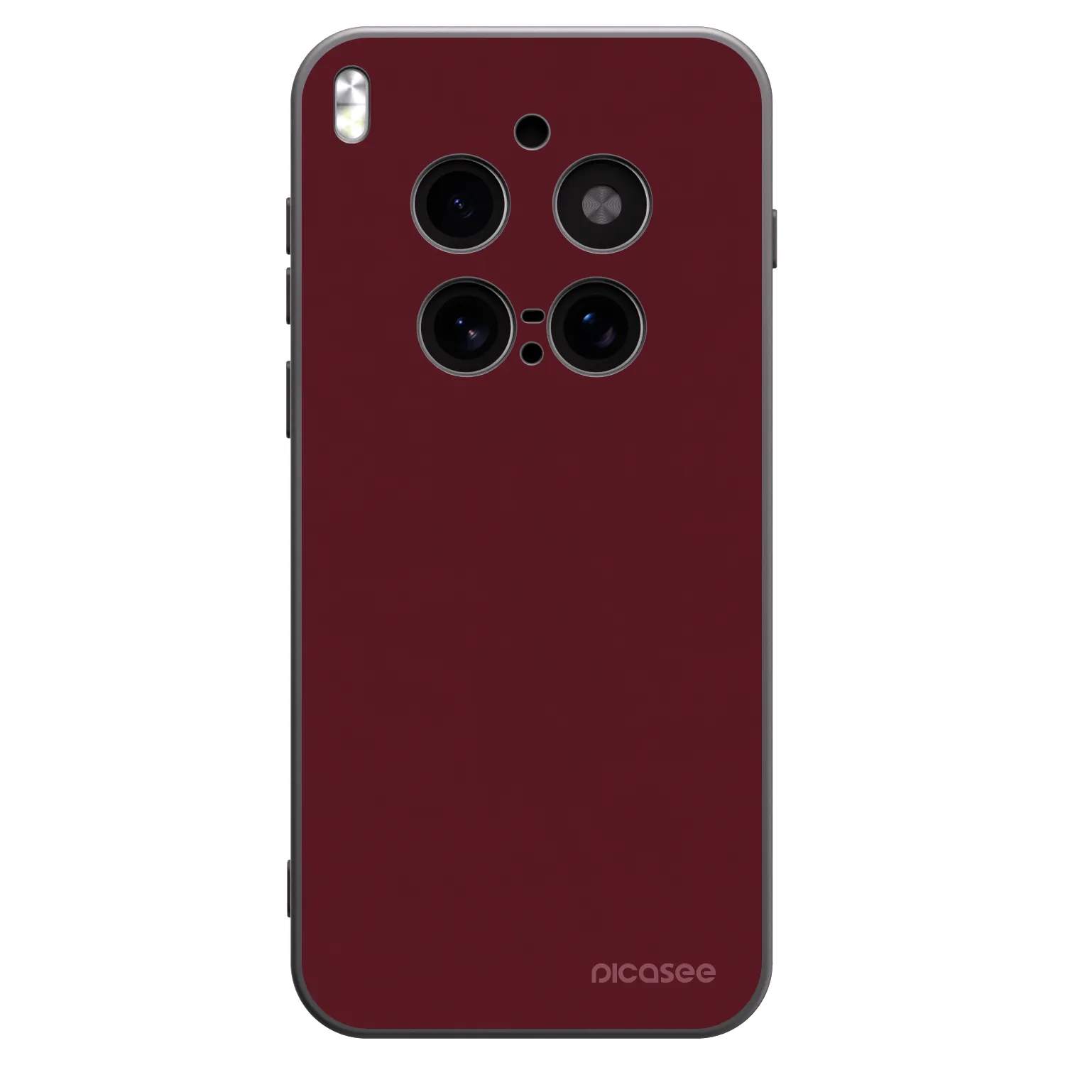 Picasee silikónový čierny obal pre Vivo X300 Pro - Burgundy red