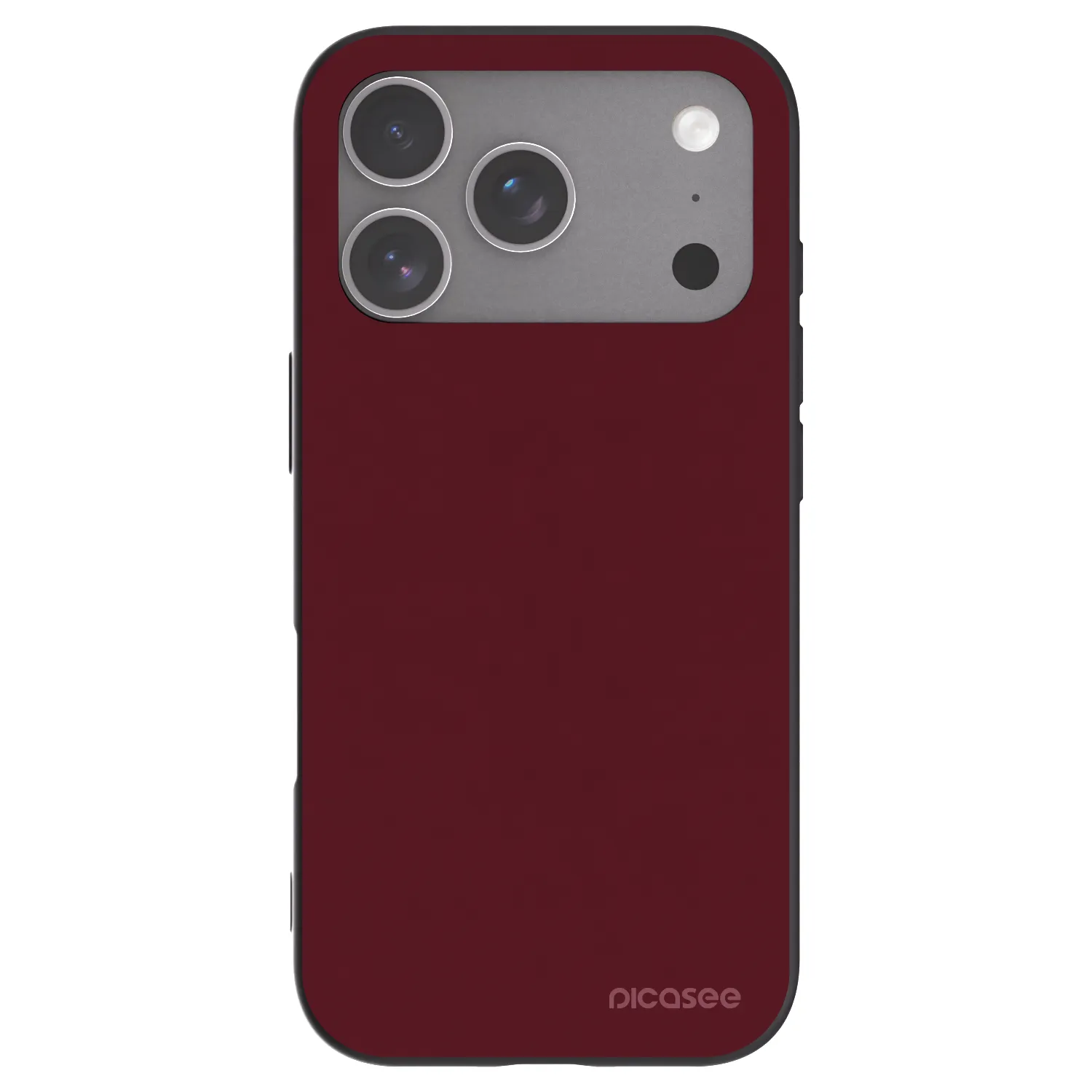 Picasee silikónový čierny obal pre Apple iPhone 18 Pro - Burgundy red