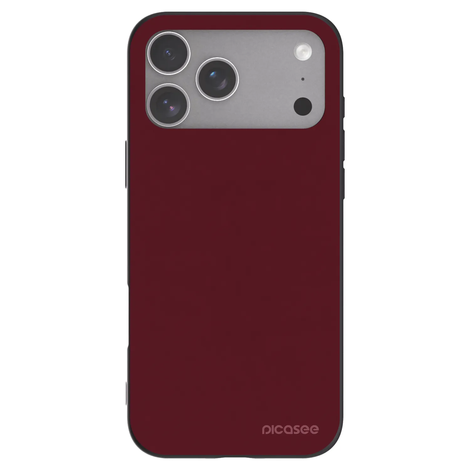 Picasee silikónový čierny obal pre Apple iPhone 18 Pro Max - Burgundy red